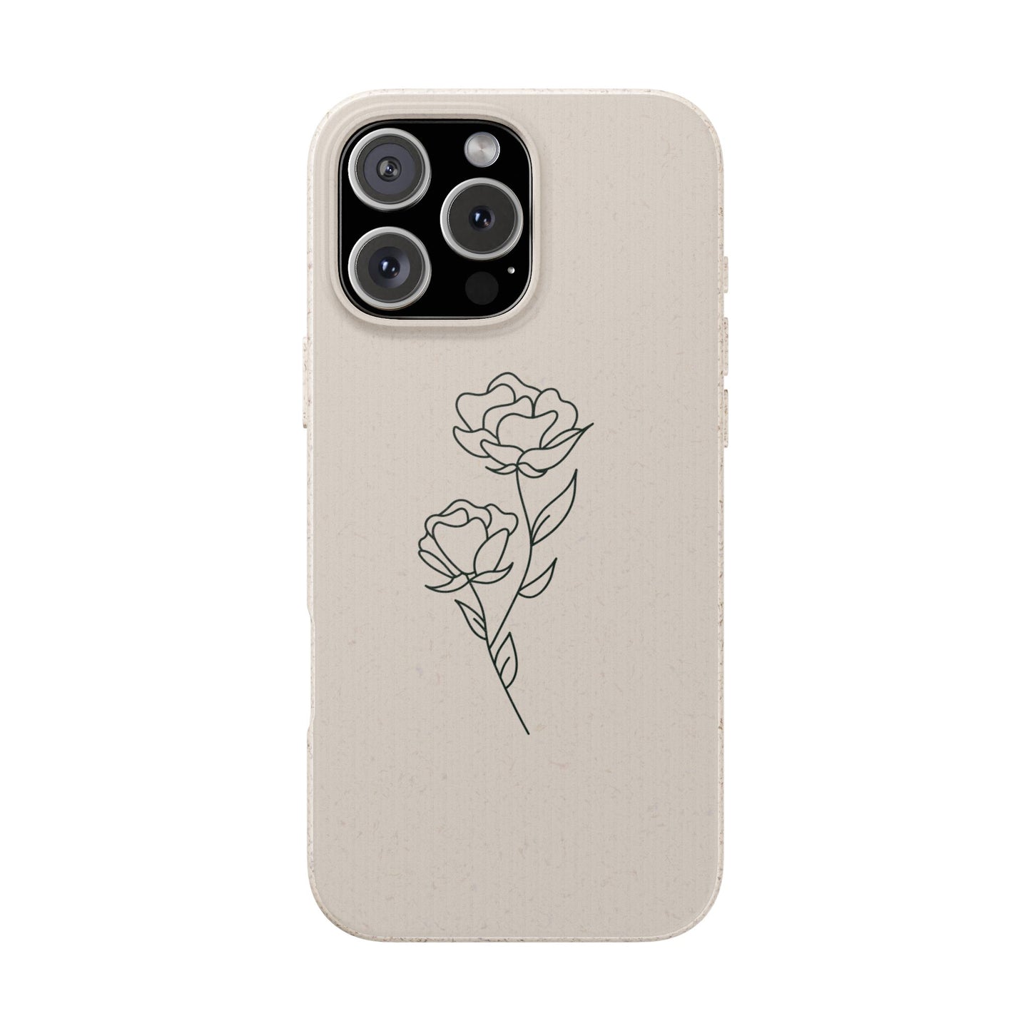 Eco-Friendly Phone Case with Floral Design, Biodegradable Mobile Cover, Sustainable Gift, Floral iPhone Case, Eco Chic Decor