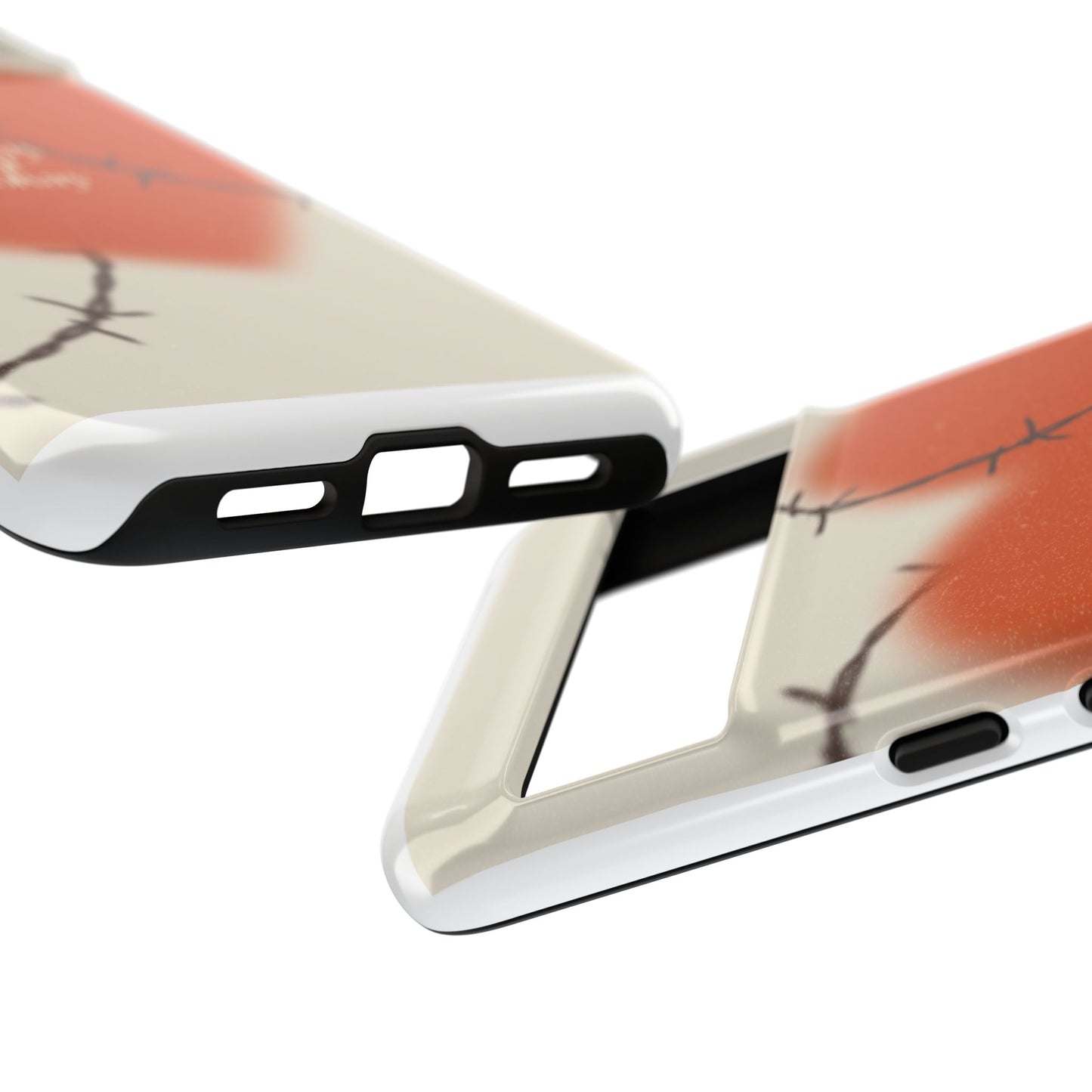 Heartfelt Phone Case | Barbed Wire Design, It's Okay to Not Be Okay, Supportive Gift, Anxiety Awareness, Unique Phone Accessory