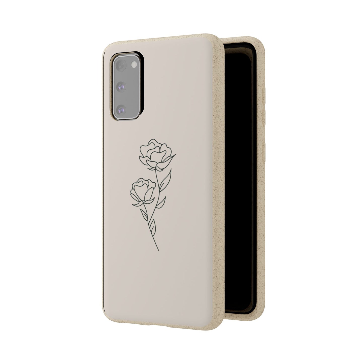 Eco-Friendly Phone Case with Floral Design, Biodegradable Mobile Cover, Sustainable Gift, Floral iPhone Case, Eco Chic Decor