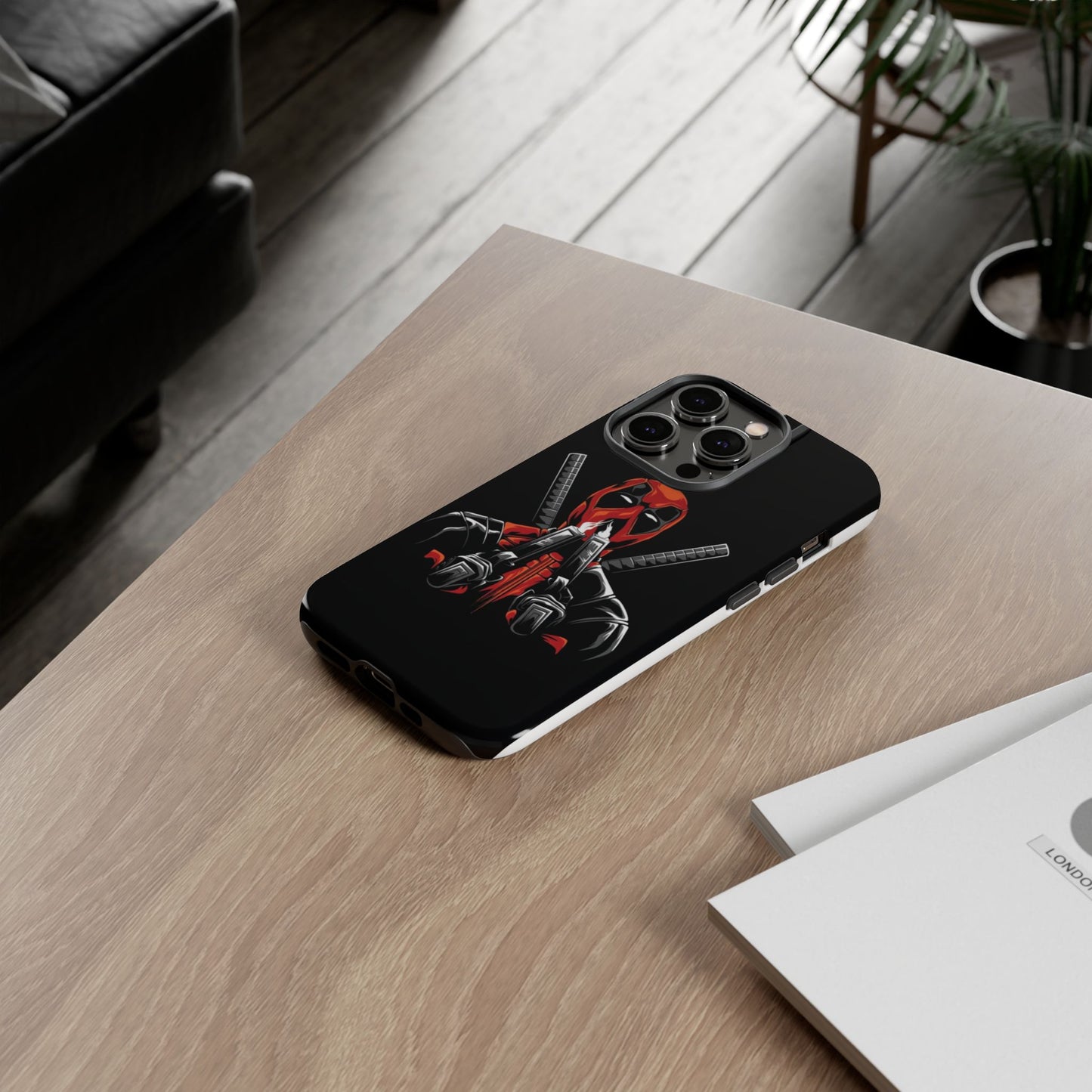Deadpool Tough Phone Case, Durable Cover for Marvel Fans, Gift for Superhero Lovers, Unique Holiday Present, Geeky Accessories