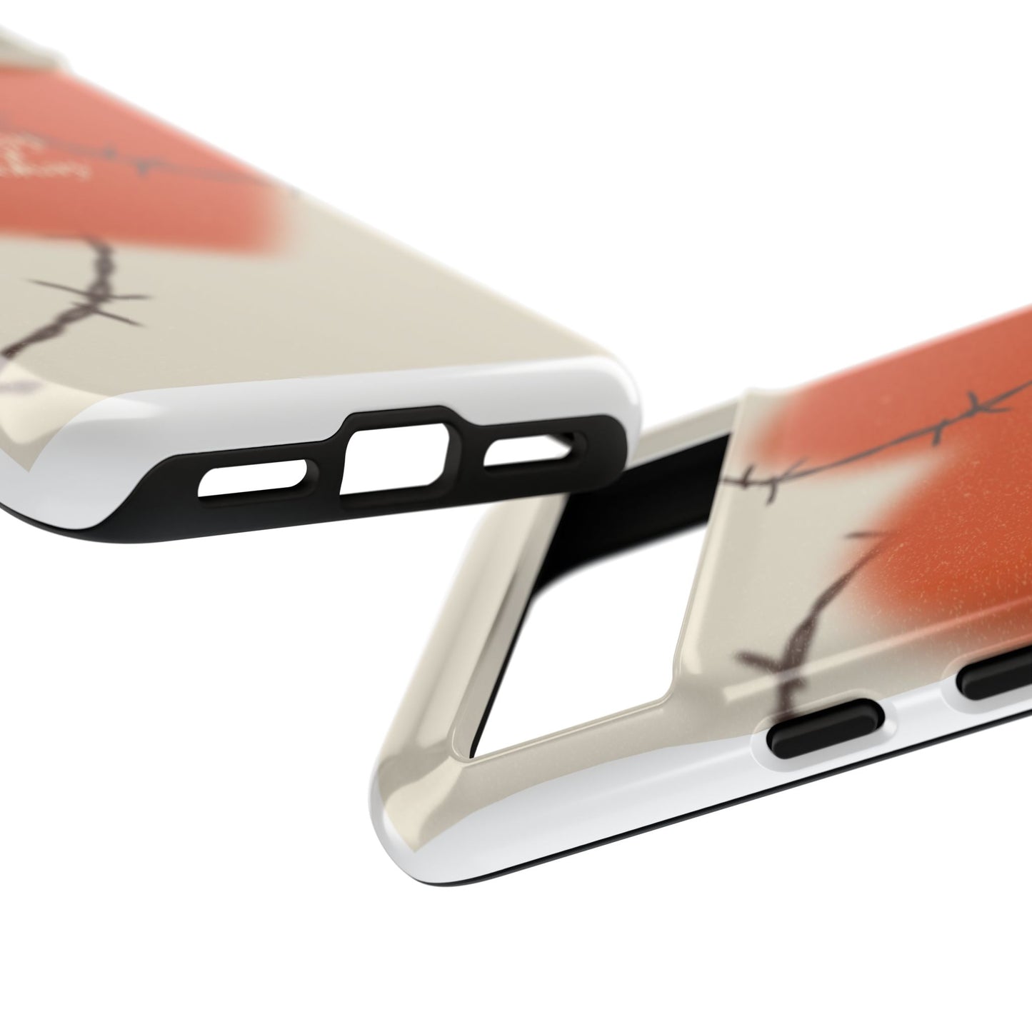 Heartfelt Phone Case | Barbed Wire Design, It's Okay to Not Be Okay, Supportive Gift, Anxiety Awareness, Unique Phone Accessory