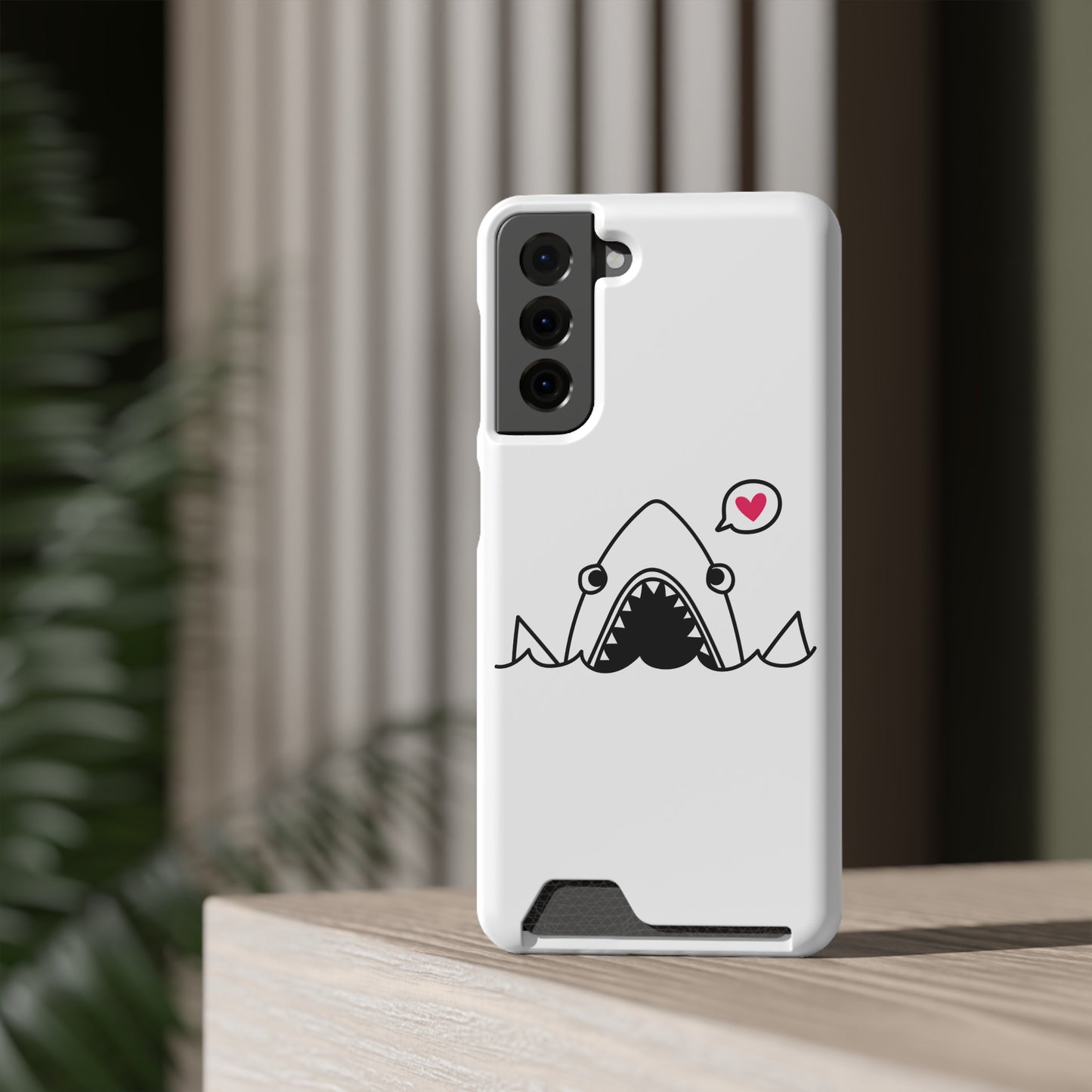 Cute Shark Phone Case with Card Holder - Perfect for Ocean Lovers, Unique Gift for Birthdays, Beach Days, and Back to School