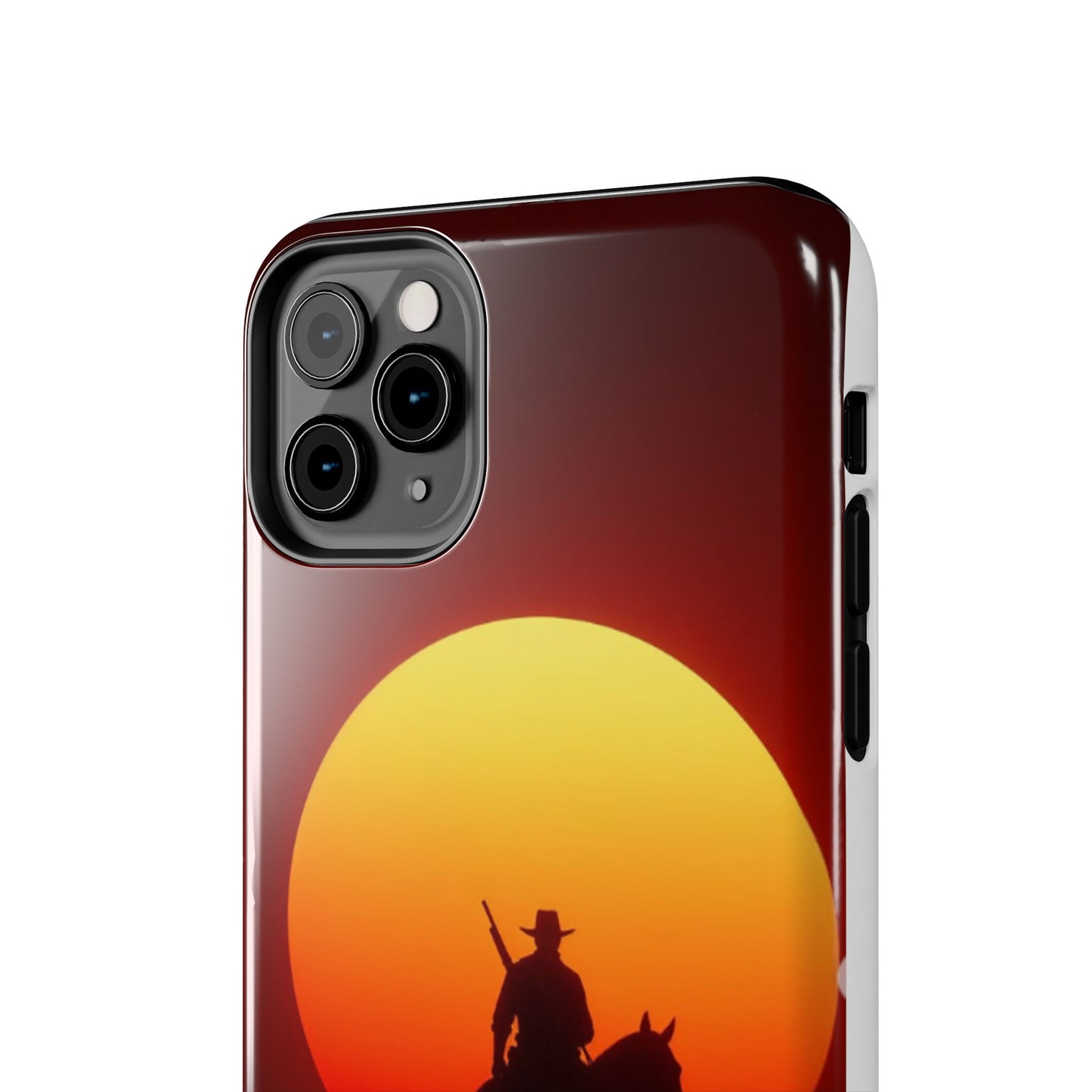 Sunset Cowboy Tough Phone Cases, Western Style Phone Cover, Unique Gift for Horse Lovers, Adventure Accessories, Durable Phone Protection