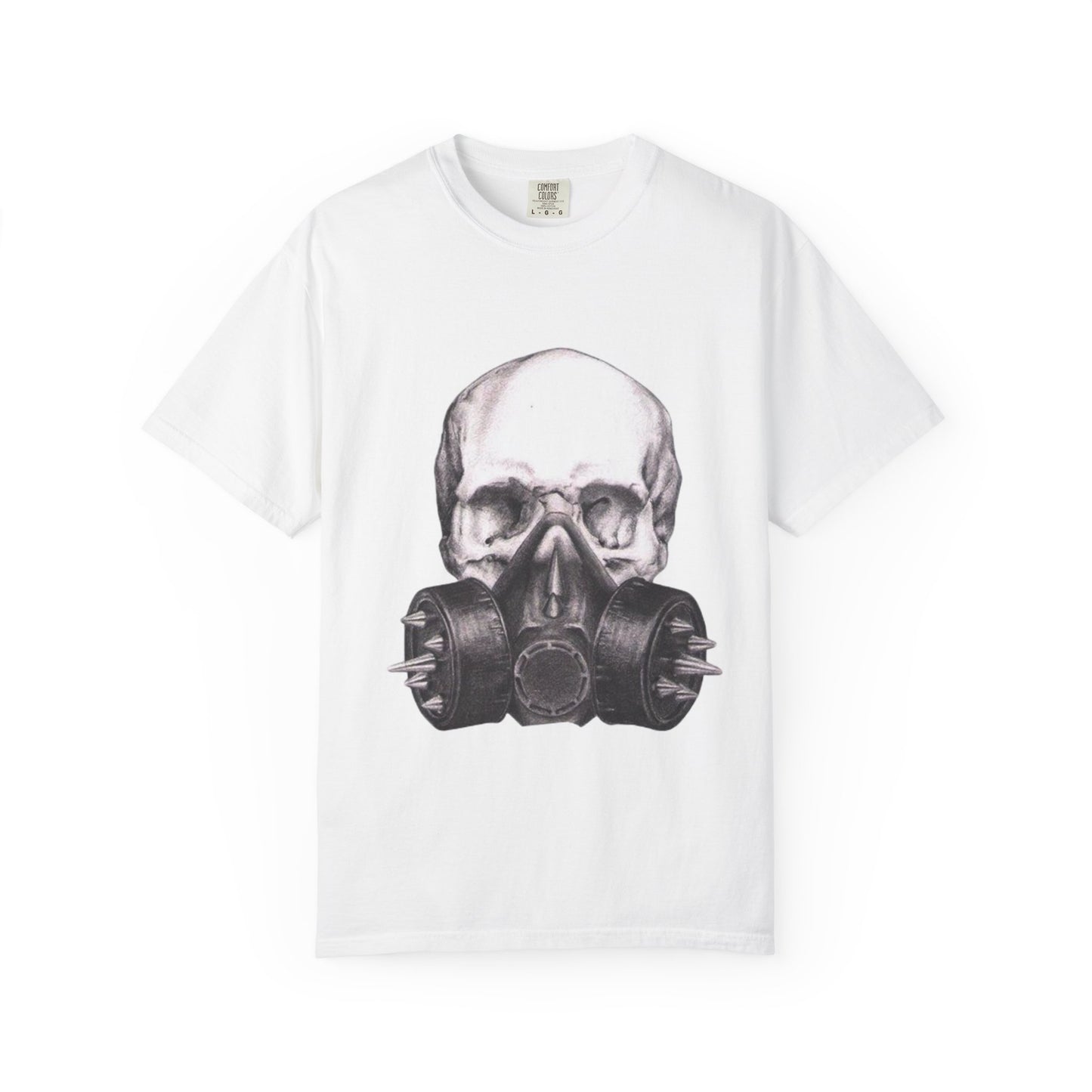Edgy Skull Gas Mask T-shirt | Unisex Punk Apparel, Streetwear, Alternative Fashion, Music Festival Gear, Unique Graphic Tee