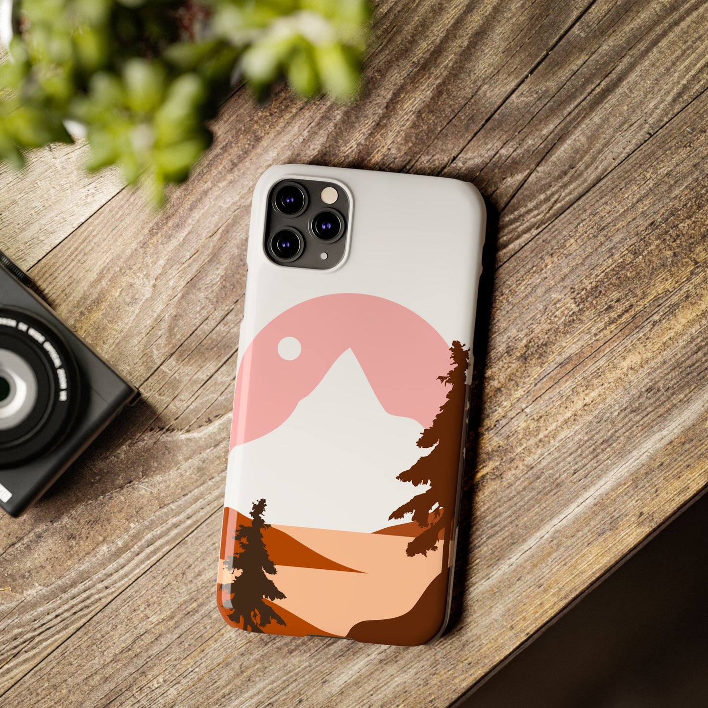Stylish Mountain Landscape Slim Phone Case, Nature Lover Gift, Aesthetic Phone Cover, Adventure Travel Accessory, Minimalist Design [...]