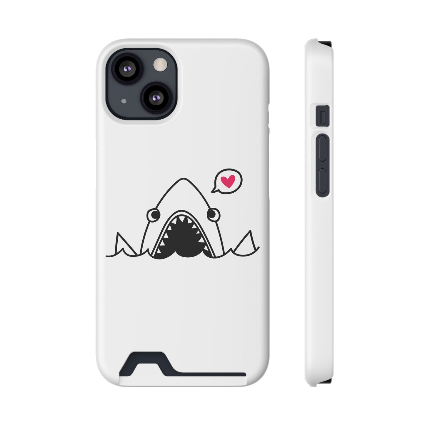 Cute Shark Phone Case with Card Holder - Perfect for Ocean Lovers, Unique Gift for Birthdays, Beach Days, and Back to School