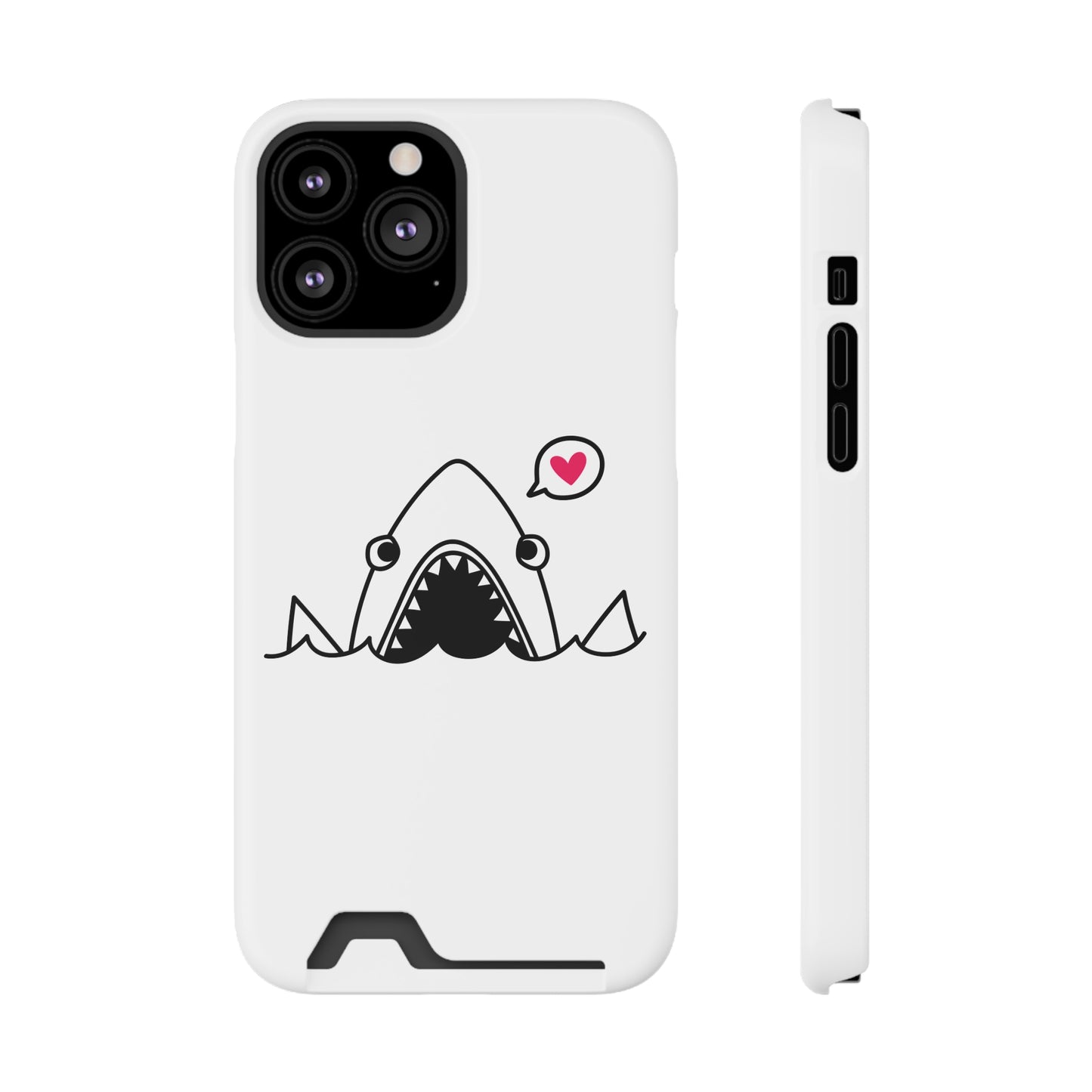 Cute Shark Phone Case with Card Holder - Perfect for Ocean Lovers, Unique Gift for Birthdays, Beach Days, and Back to School