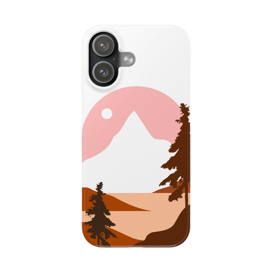 Stylish Mountain Landscape Slim Phone Case, Nature Lover Gift, Aesthetic Phone Cover, Adventure Travel Accessory, Minimalist Design [...]