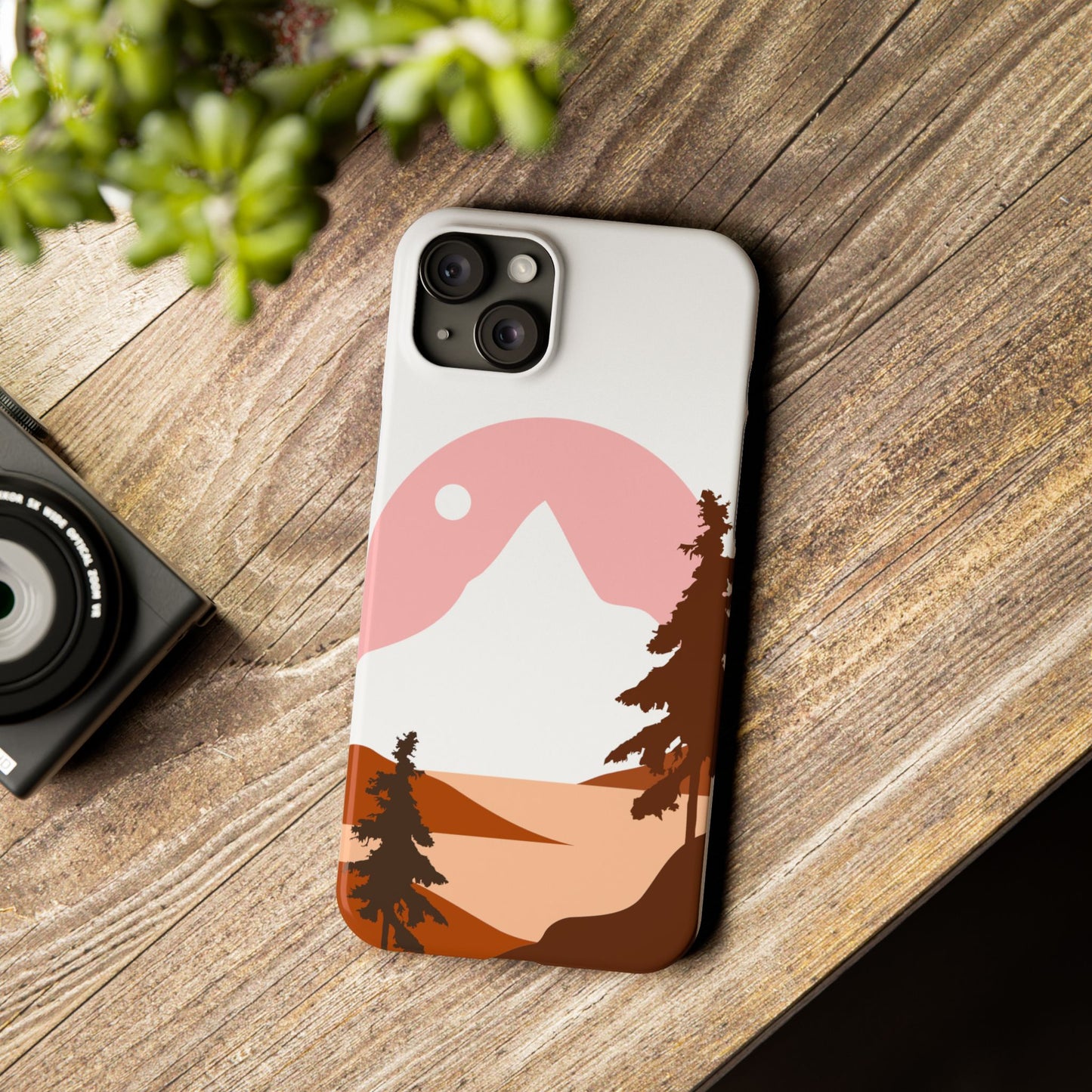 Stylish Mountain Landscape Slim Phone Case, Nature Lover Gift, Aesthetic Phone Cover, Adventure Travel Accessory, Minimalist Design [...]