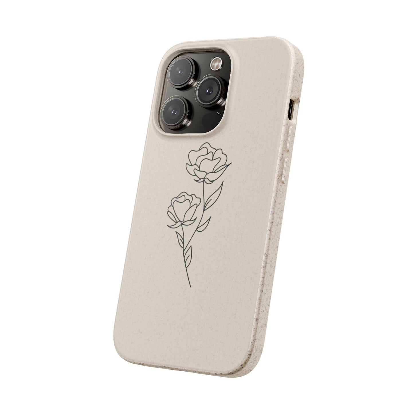 Eco-Friendly Phone Case with Floral Design, Biodegradable Mobile Cover, Sustainable Gift, Floral iPhone Case, Eco Chic Decor