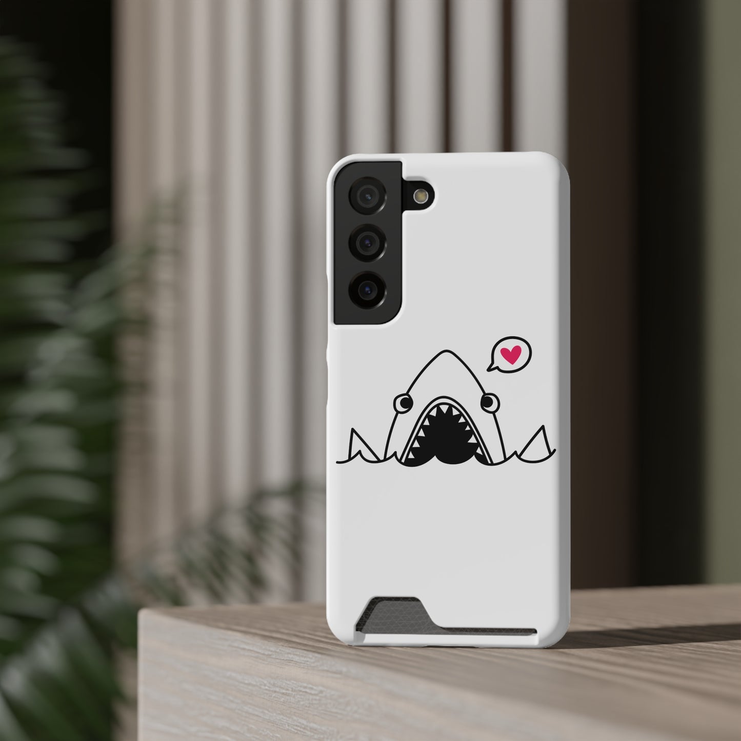 Cute Shark Phone Case with Card Holder - Perfect for Ocean Lovers, Unique Gift for Birthdays, Beach Days, and Back to School