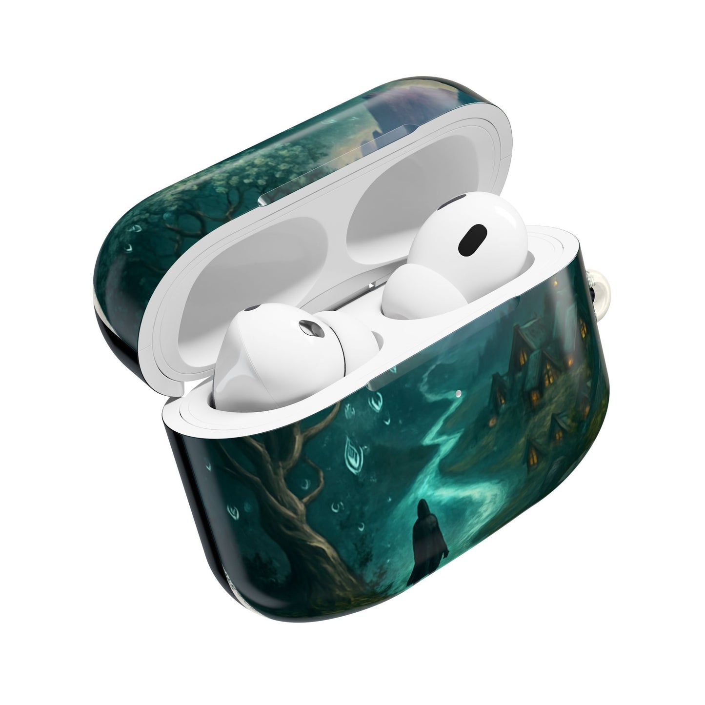 Mystical Landscape AirPod Case, Fantasy Accessory, Gift for Music Lovers, Unique Storage for AirPods, Protective AirPods Cover