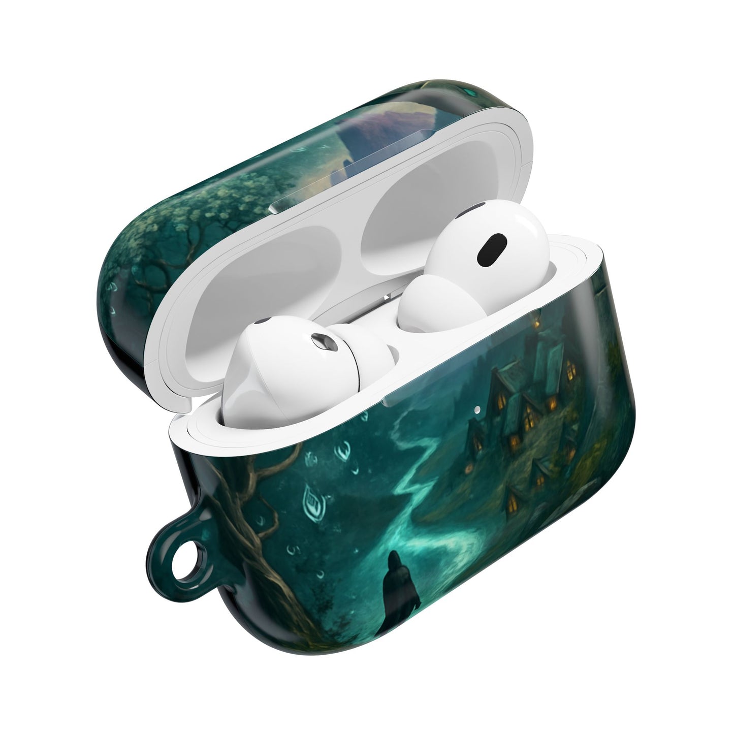 Mystical Landscape AirPod Case, Fantasy Accessory, Gift for Music Lovers, Unique Storage for AirPods, Protective AirPods Cover
