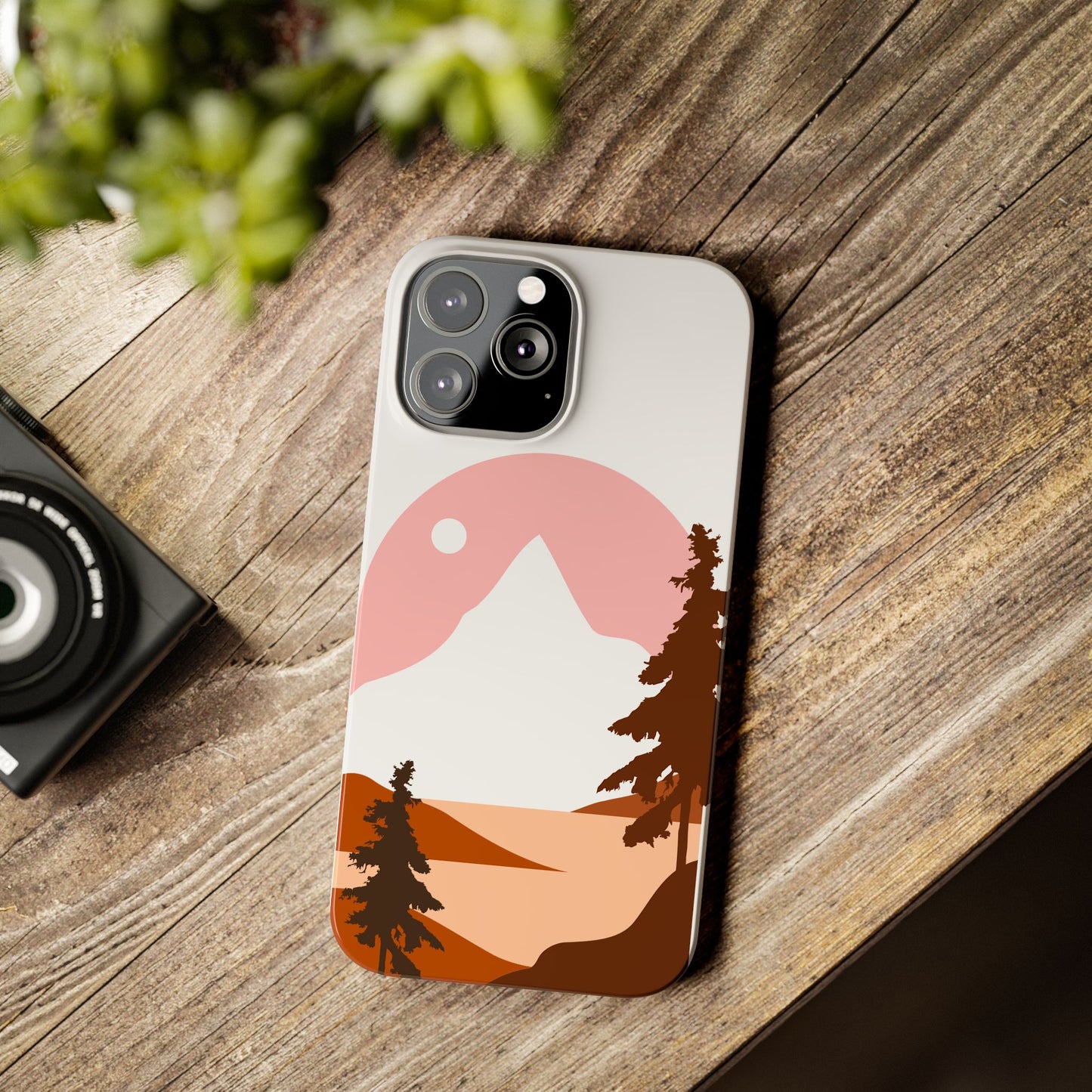 Stylish Mountain Landscape Slim Phone Case, Nature Lover Gift, Aesthetic Phone Cover, Adventure Travel Accessory, Minimalist Design [...]