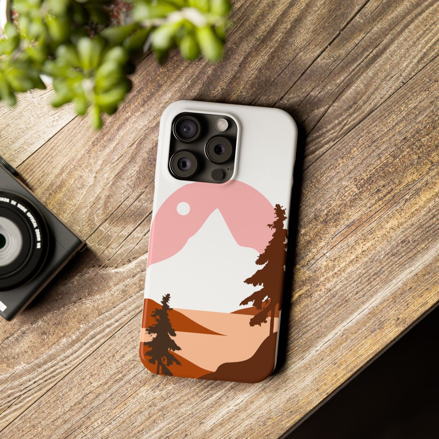 Stylish Mountain Landscape Slim Phone Case, Nature Lover Gift, Aesthetic Phone Cover, Adventure Travel Accessory, Minimalist Design [...]