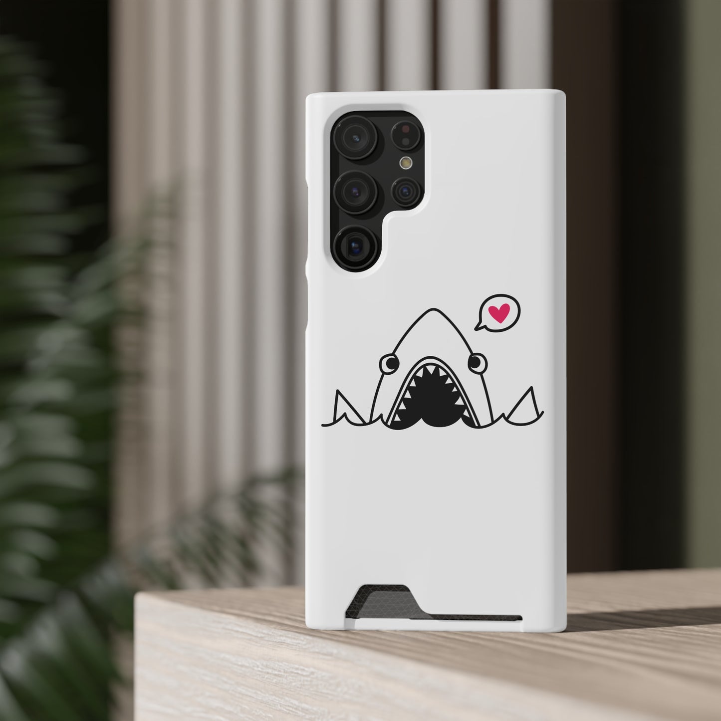Cute Shark Phone Case with Card Holder - Perfect for Ocean Lovers, Unique Gift for Birthdays, Beach Days, and Back to School