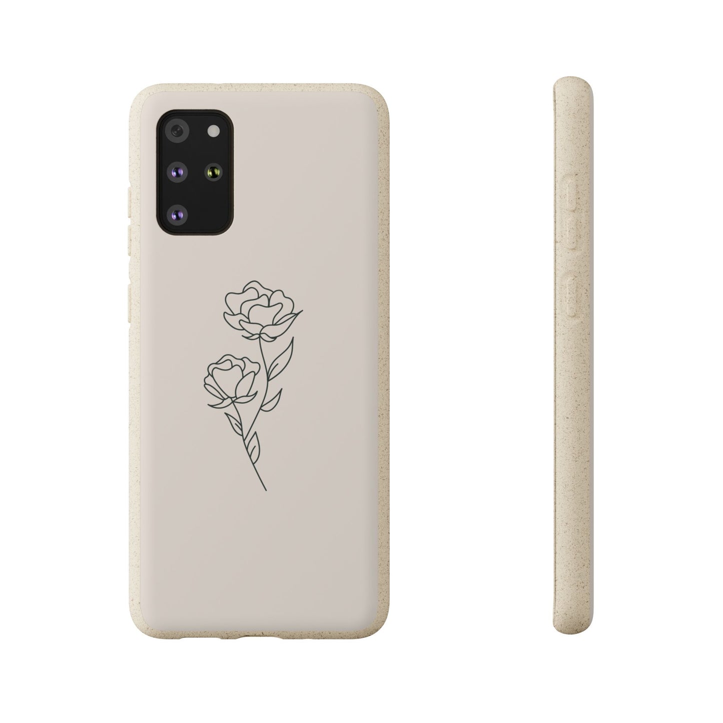 Eco-Friendly Phone Case with Floral Design, Biodegradable Mobile Cover, Sustainable Gift, Floral iPhone Case, Eco Chic Decor