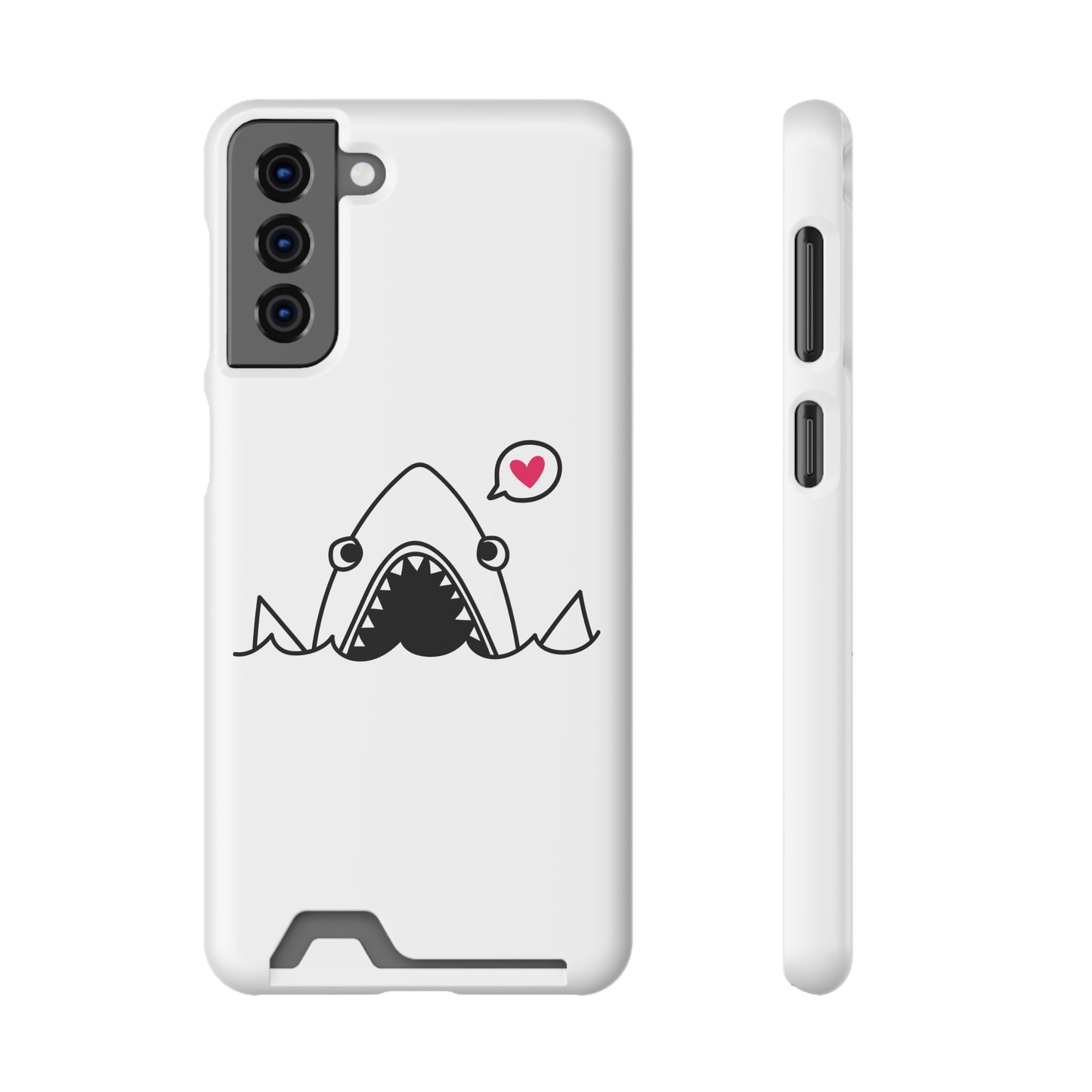 Cute Shark Phone Case with Card Holder - Perfect for Ocean Lovers, Unique Gift for Birthdays, Beach Days, and Back to School