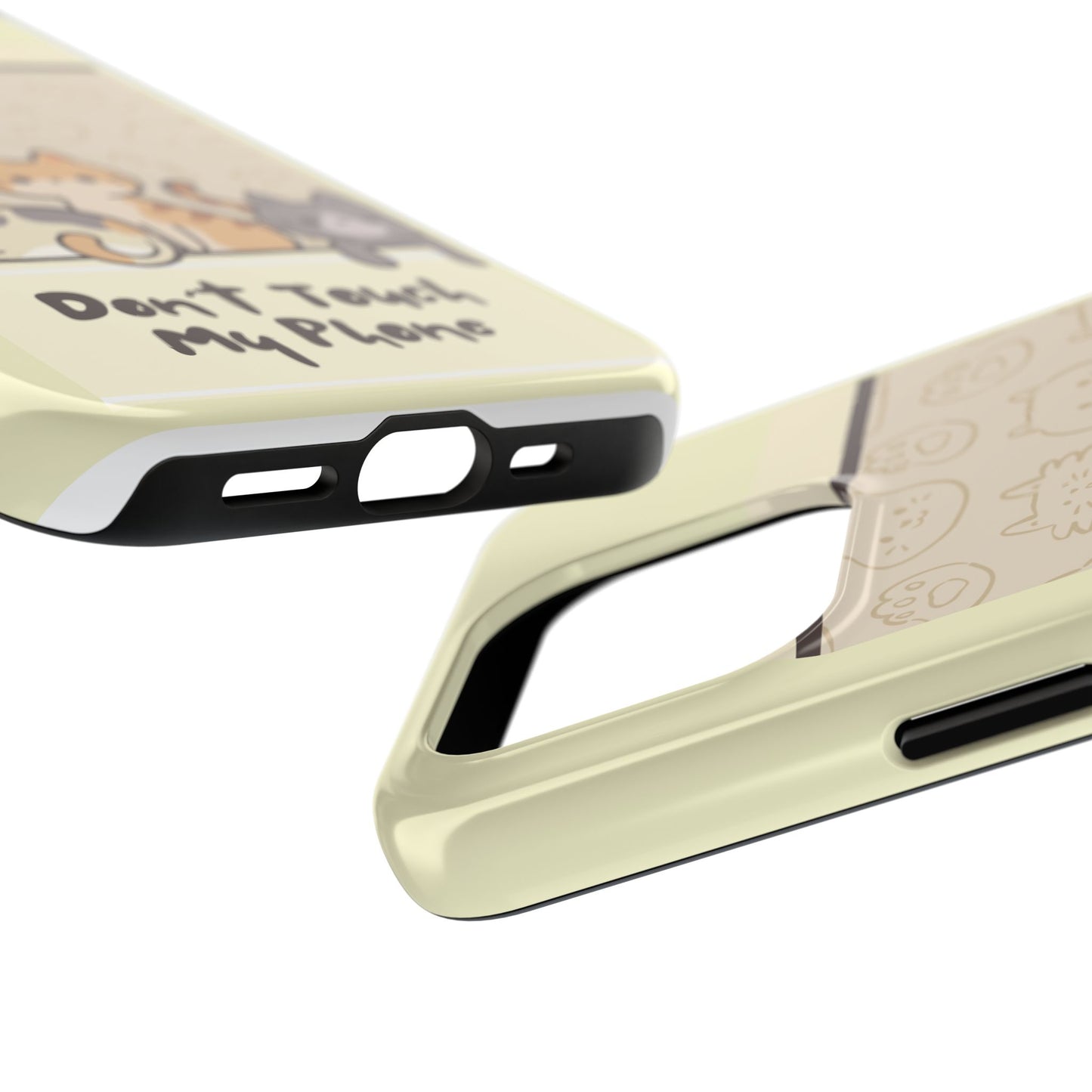 Cute Cat Phone Case - Don't Touch My Phone, Gift for Cat Lovers, Kawaii Accessories, Fun Tech Protection, Pet Lover Gifts