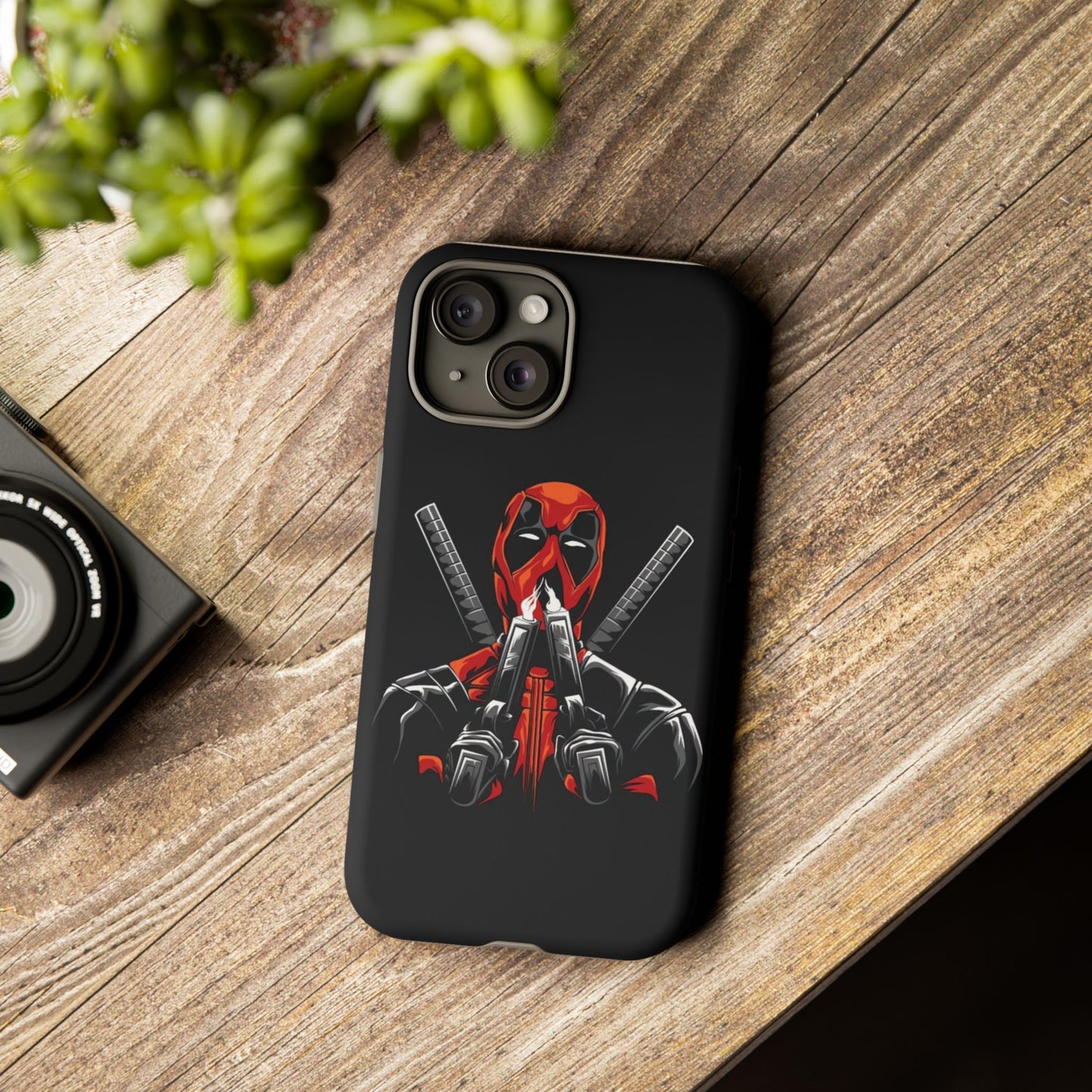 Deadpool Tough Phone Case, Durable Cover for Marvel Fans, Gift for Superhero Lovers, Unique Holiday Present, Geeky Accessories