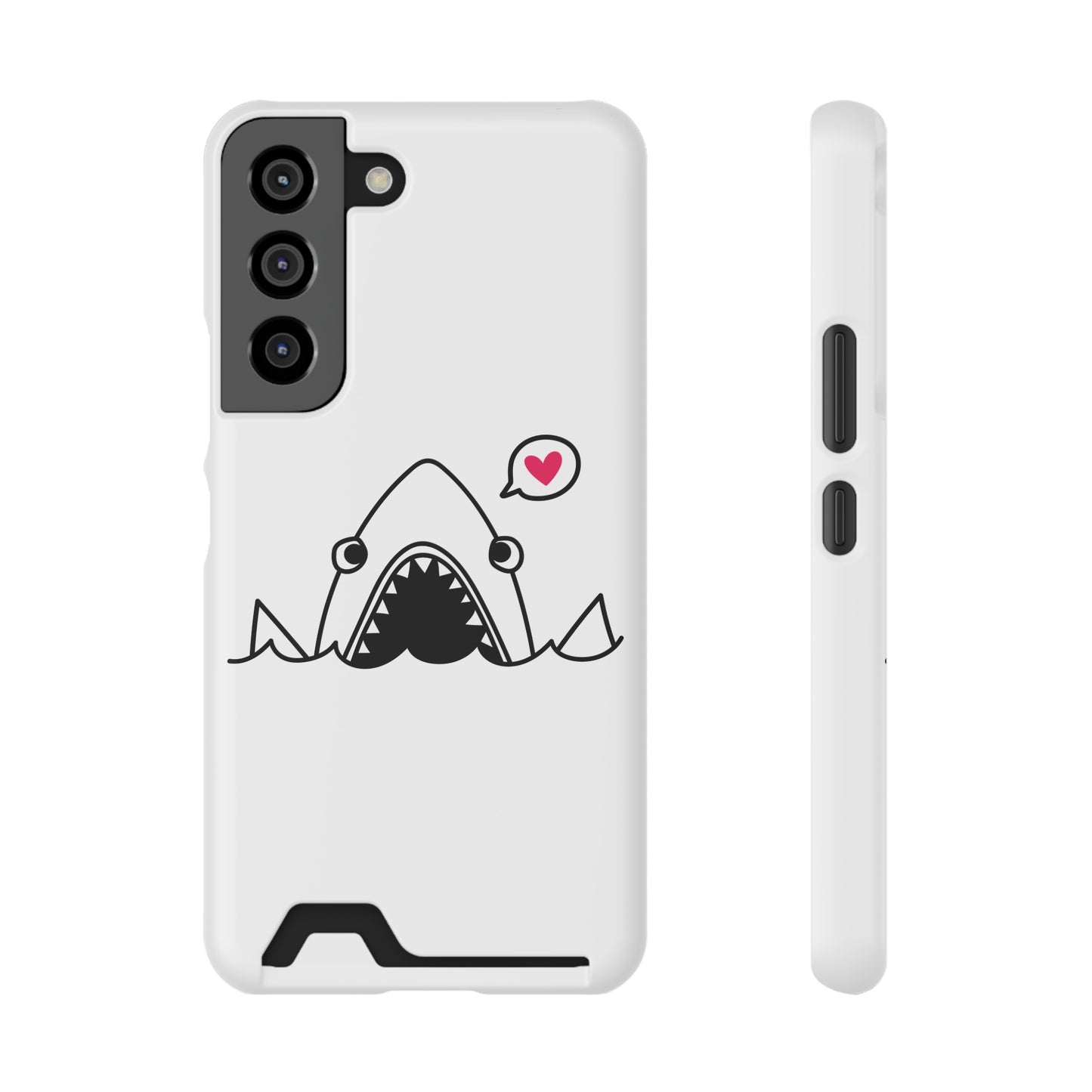 Cute Shark Phone Case with Card Holder - Perfect for Ocean Lovers, Unique Gift for Birthdays, Beach Days, and Back to School