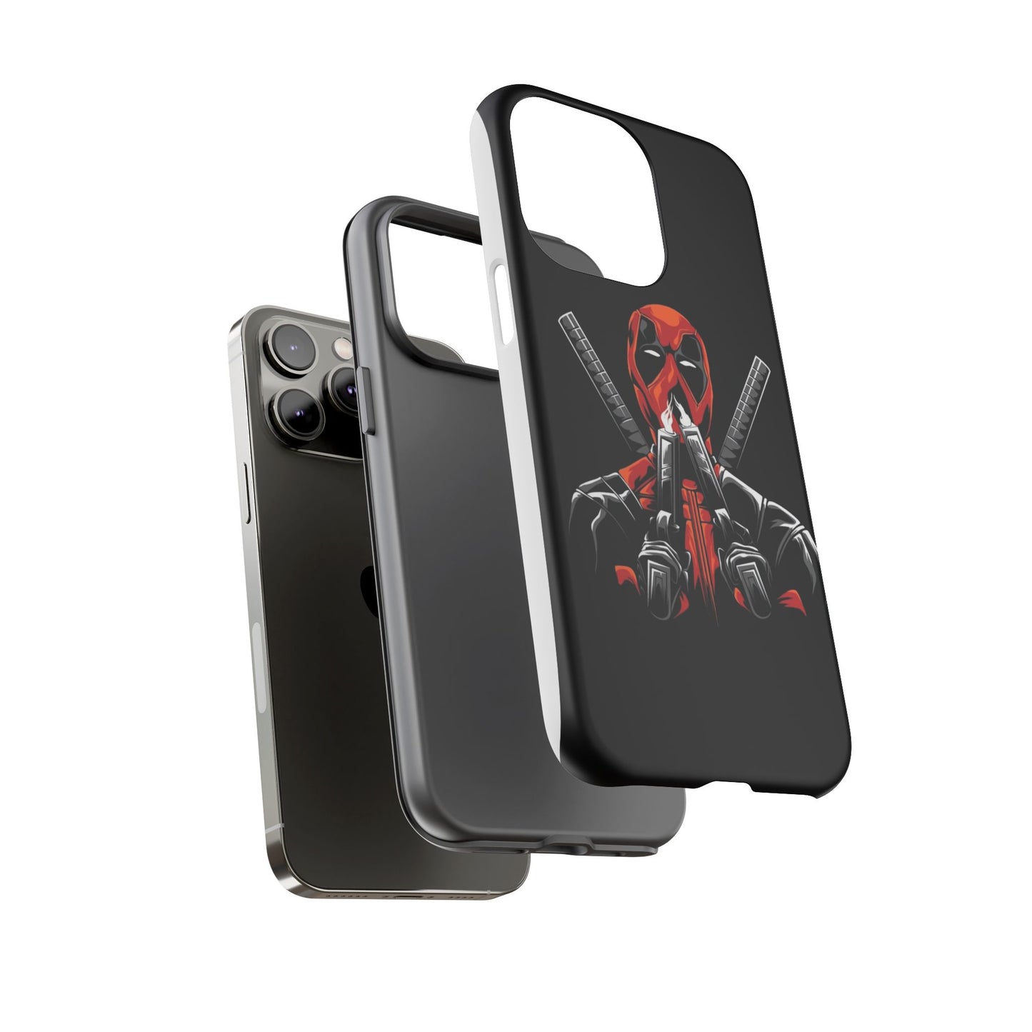 Deadpool Tough Phone Case, Durable Cover for Marvel Fans, Gift for Superhero Lovers, Unique Holiday Present, Geeky Accessories