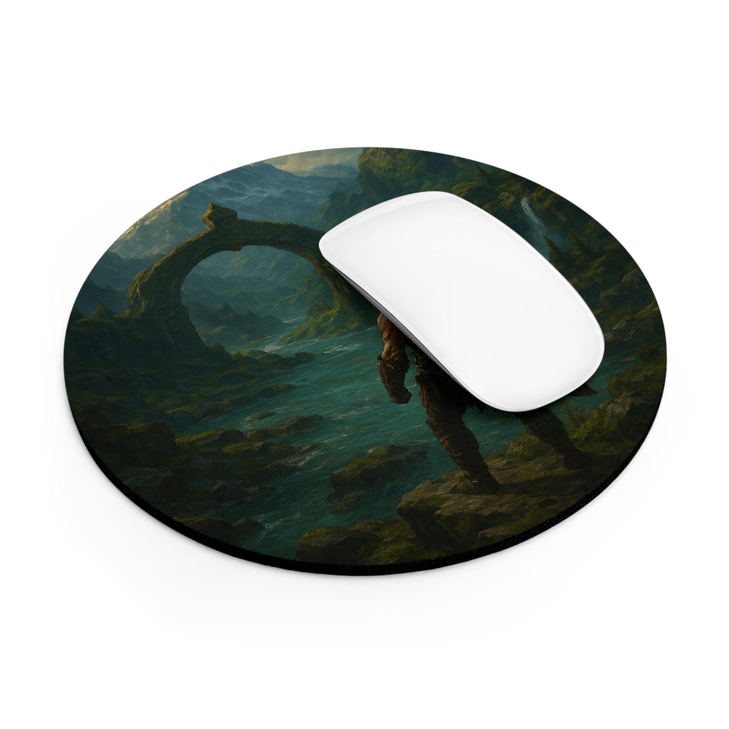 Mythic Landscape Mouse Pad, Gamer Desk Accessory, Gifts for Gamers, Fantasy Gaming Decor, Office Supplies, Unique Mouse Mat