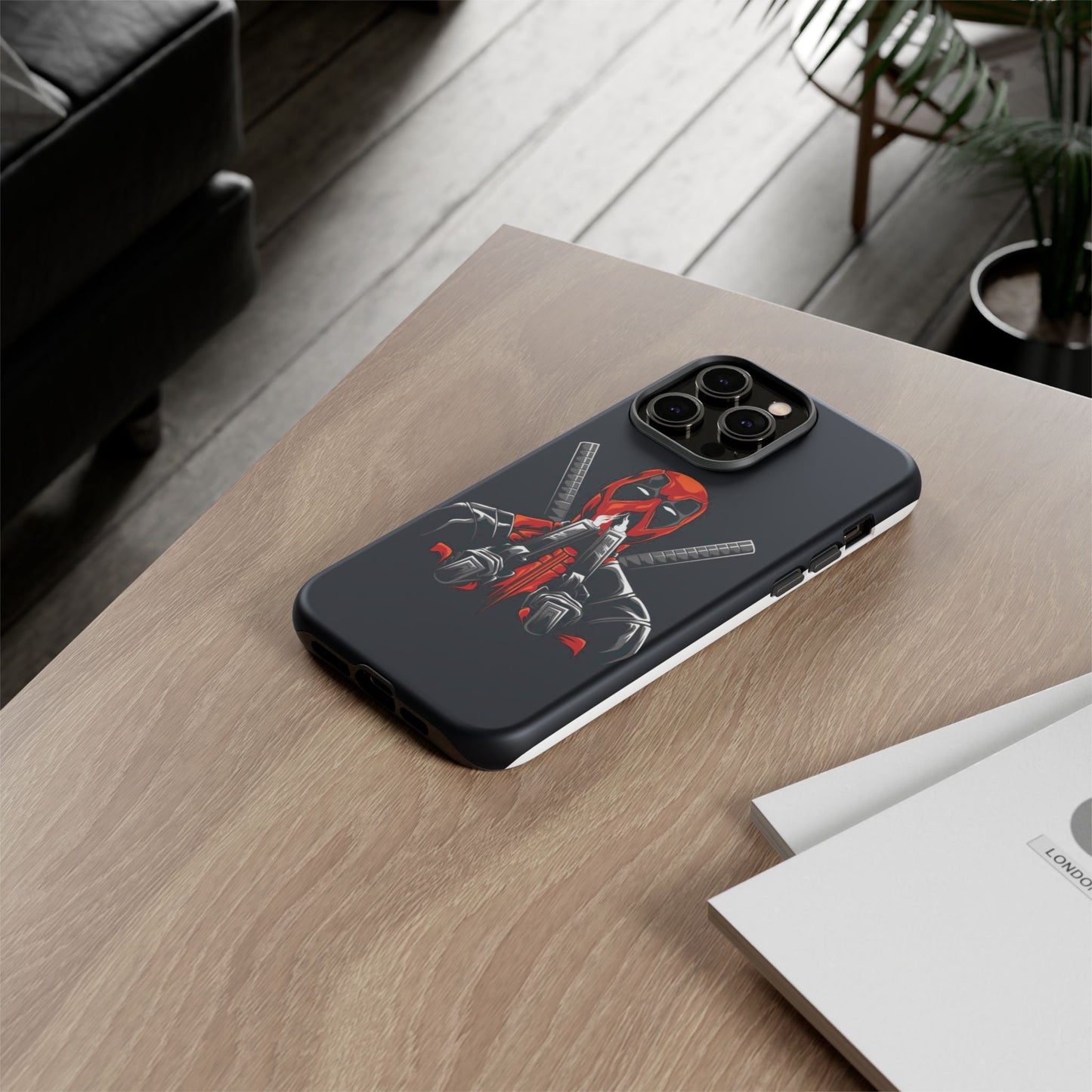 Deadpool Tough Phone Case, Durable Cover for Marvel Fans, Gift for Superhero Lovers, Unique Holiday Present, Geeky Accessories
