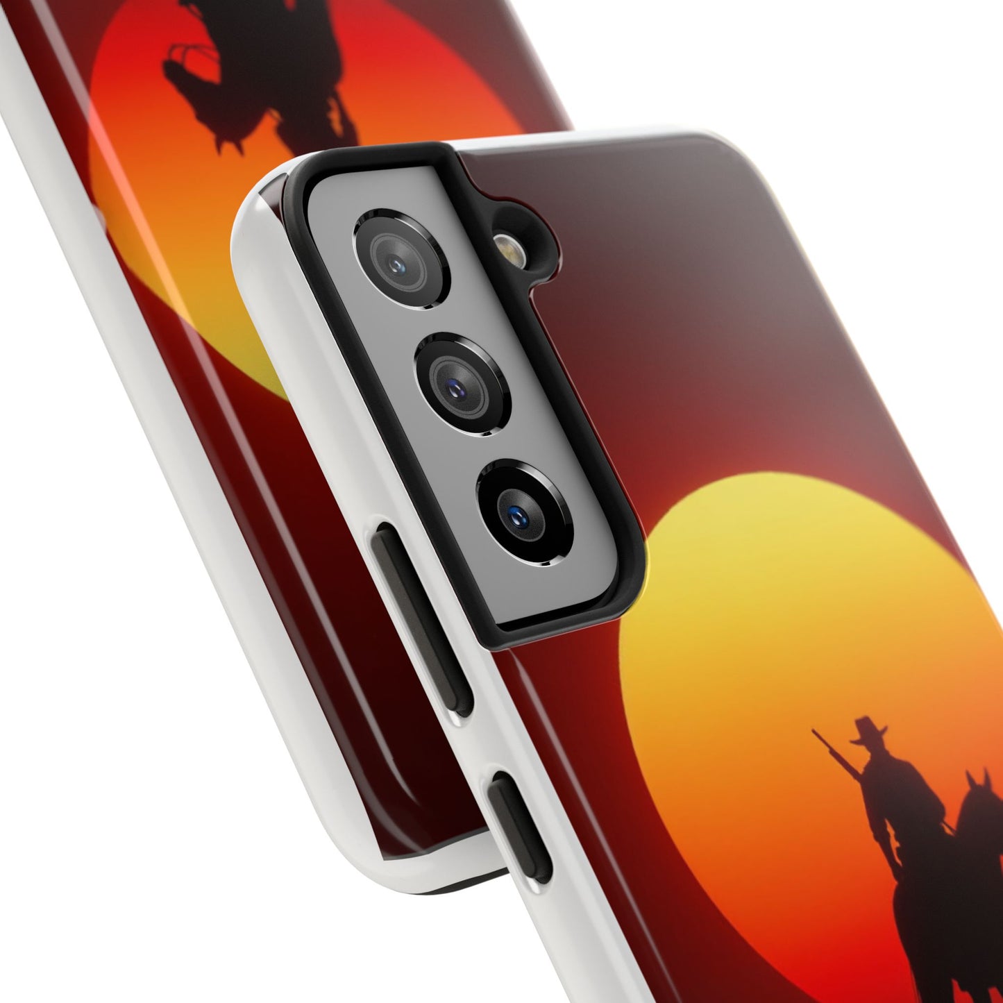 Sunset Cowboy Tough Phone Cases, Western Style Phone Cover, Unique Gift for Horse Lovers, Adventure Accessories, Durable Phone Protection