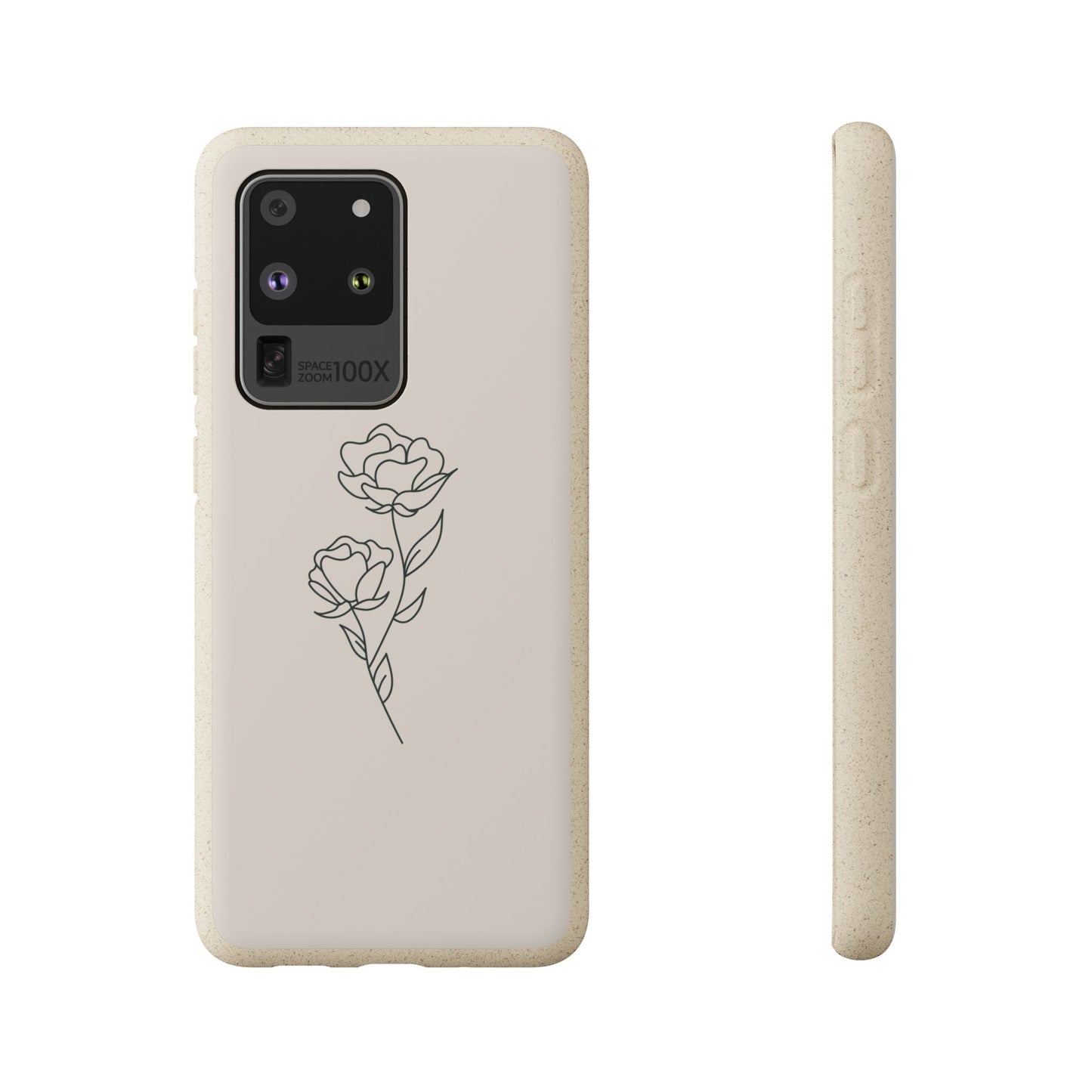 Eco-Friendly Phone Case with Floral Design, Biodegradable Mobile Cover, Sustainable Gift, Floral iPhone Case, Eco Chic Decor