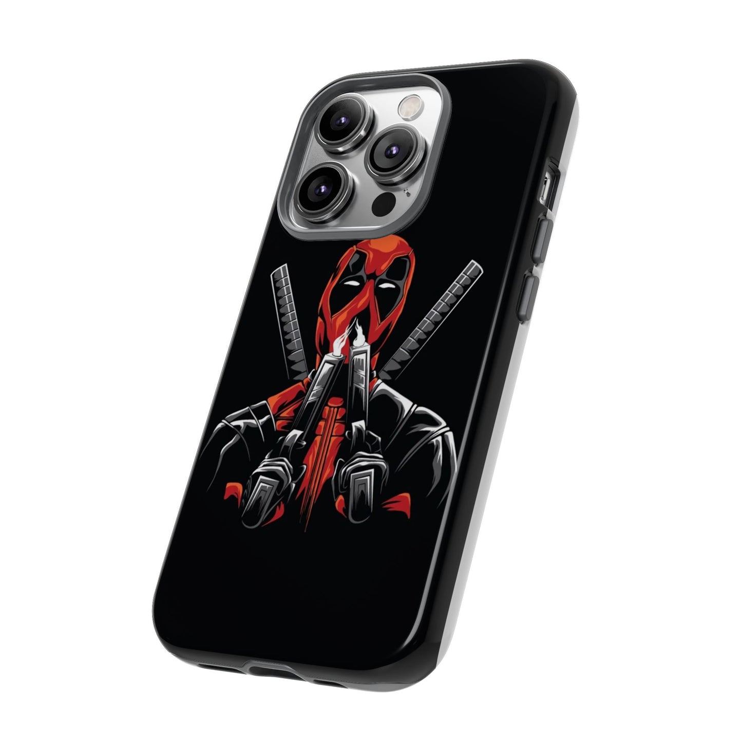 Deadpool Tough Phone Case, Durable Cover for Marvel Fans, Gift for Superhero Lovers, Unique Holiday Present, Geeky Accessories