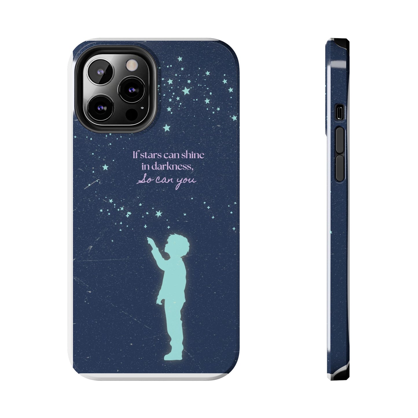 Starry Night Tough Phone Cases, Inspirational Phone Cover, Cute Kid Design, Galaxy Aesthetic, Gift for Dreamers, Motivational Decor