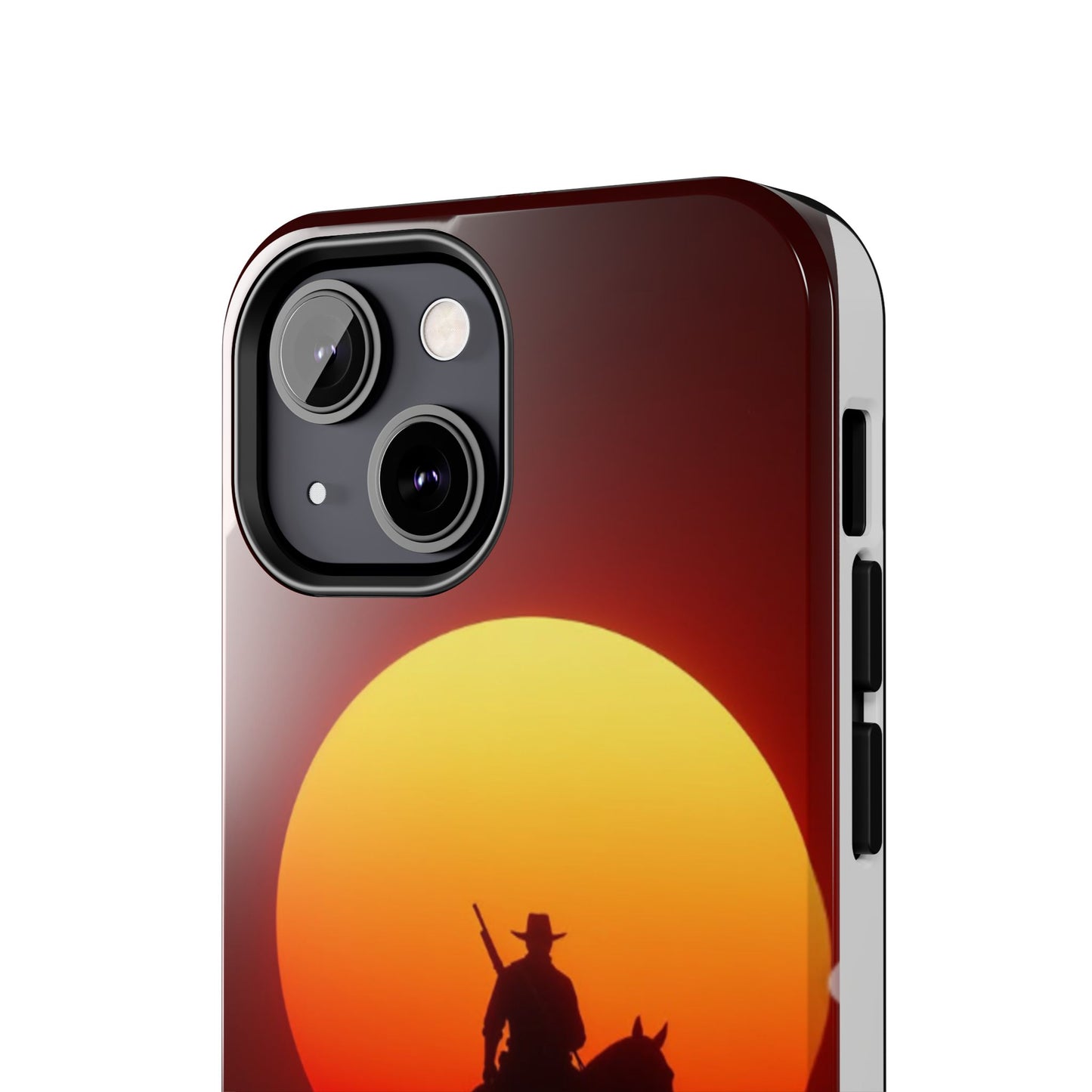 Sunset Cowboy Tough Phone Cases, Western Style Phone Cover, Unique Gift for Horse Lovers, Adventure Accessories, Durable Phone Protection