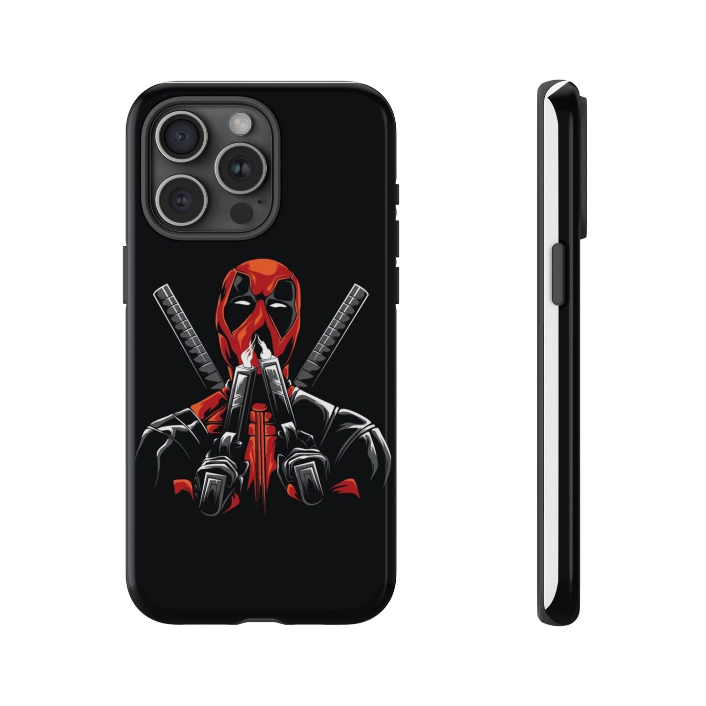 Deadpool Tough Phone Case, Durable Cover for Marvel Fans, Gift for Superhero Lovers, Unique Holiday Present, Geeky Accessories