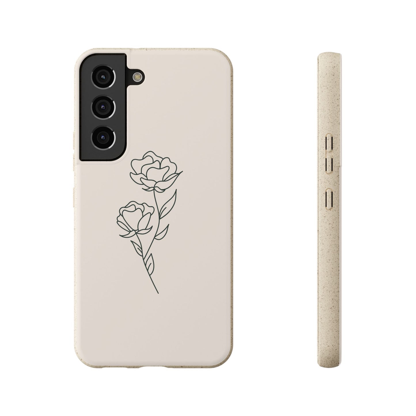 Eco-Friendly Phone Case with Floral Design, Biodegradable Mobile Cover, Sustainable Gift, Floral iPhone Case, Eco Chic Decor