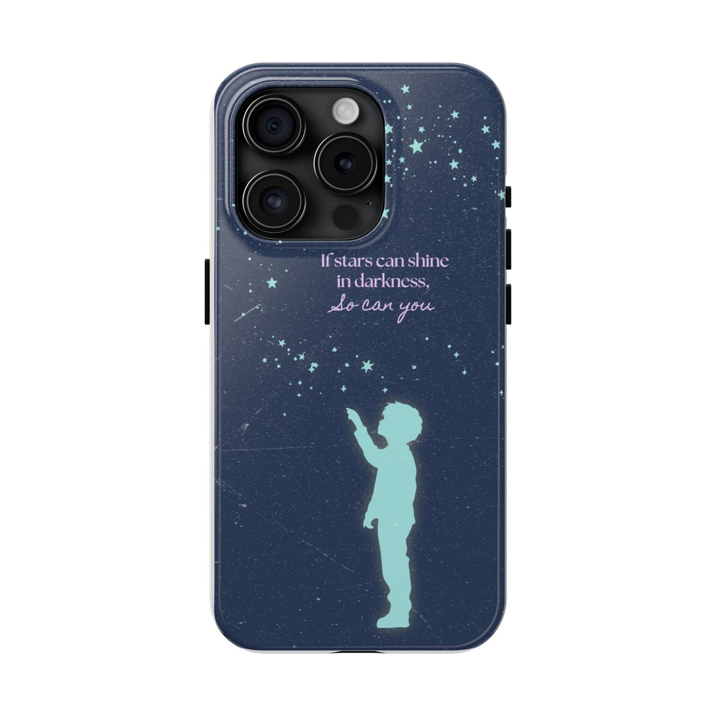 Starry Night Tough Phone Cases, Inspirational Phone Cover, Cute Kid Design, Galaxy Aesthetic, Gift for Dreamers, Motivational Decor