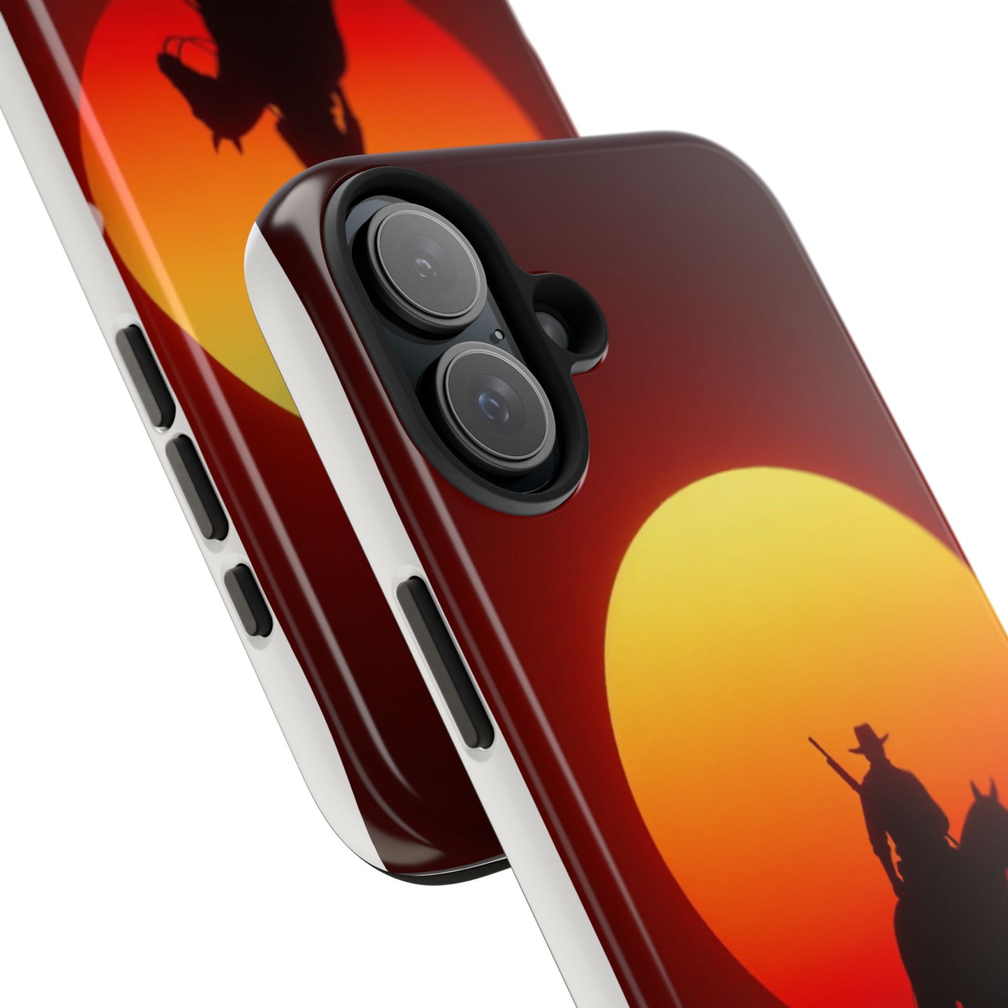 Sunset Cowboy Tough Phone Cases, Western Style Phone Cover, Unique Gift for Horse Lovers, Adventure Accessories, Durable Phone Protection