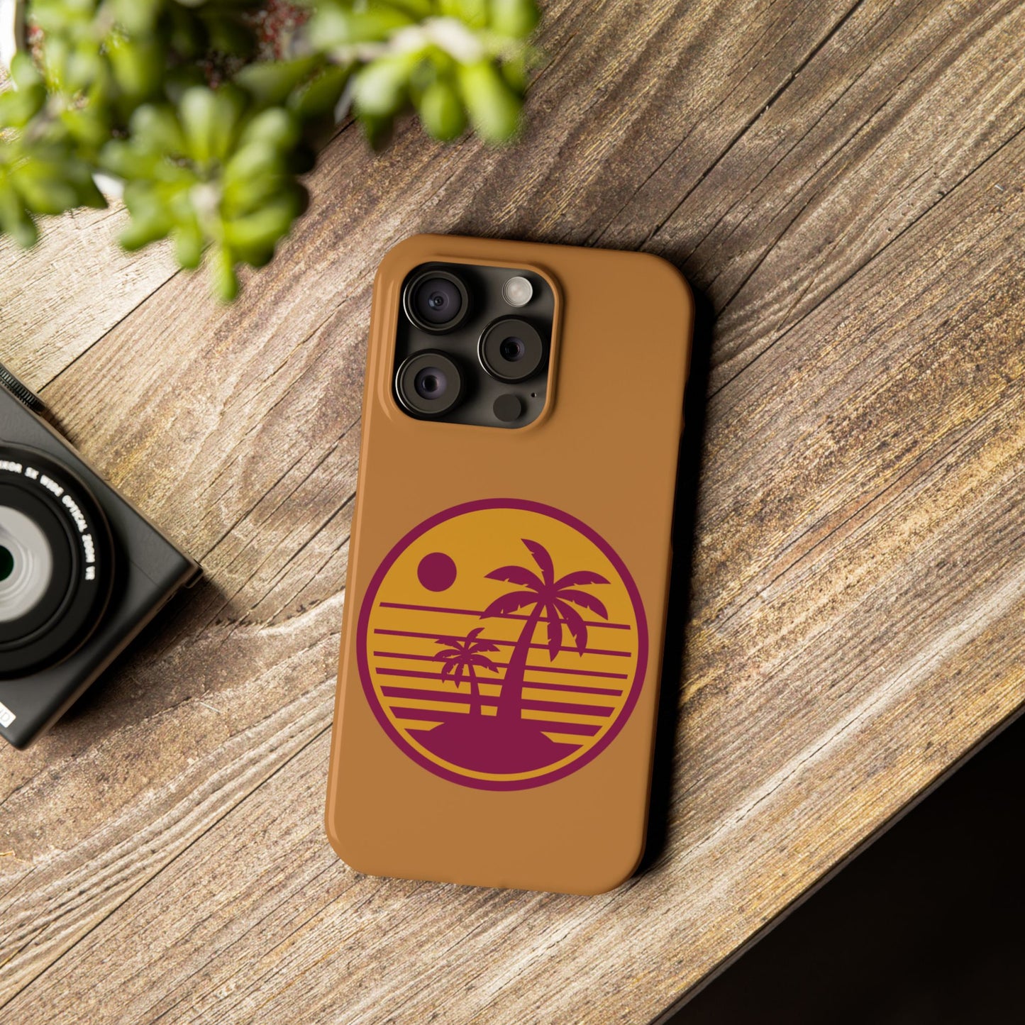 Retro Sunset Palm Tree Slim Phone Case, Summer Vibes, Beach Lover Gift, Tropical Phone Accessory, Perfect for Vacations, Travel and [...]
