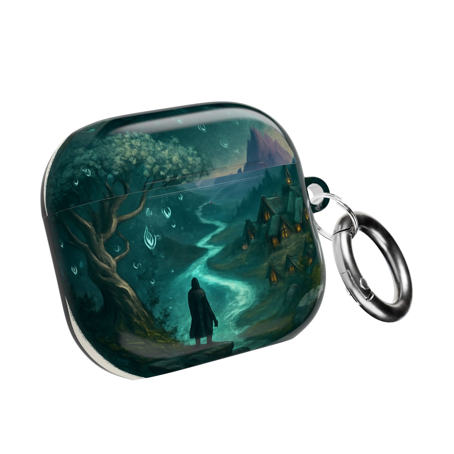 Mystical Landscape AirPod Case, Fantasy Accessory, Gift for Music Lovers, Unique Storage for AirPods, Protective AirPods Cover