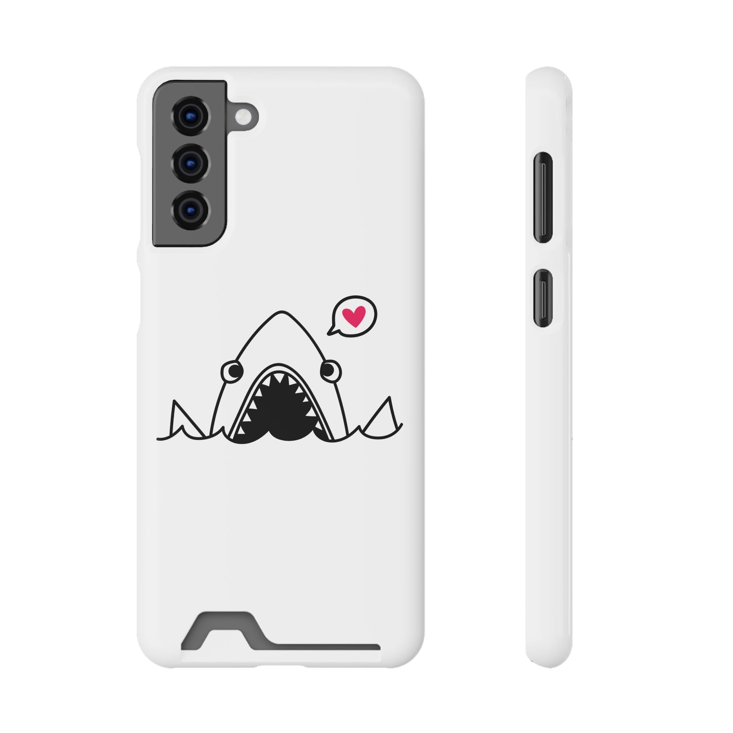Cute Shark Phone Case with Card Holder - Perfect for Ocean Lovers, Unique Gift for Birthdays, Beach Days, and Back to School