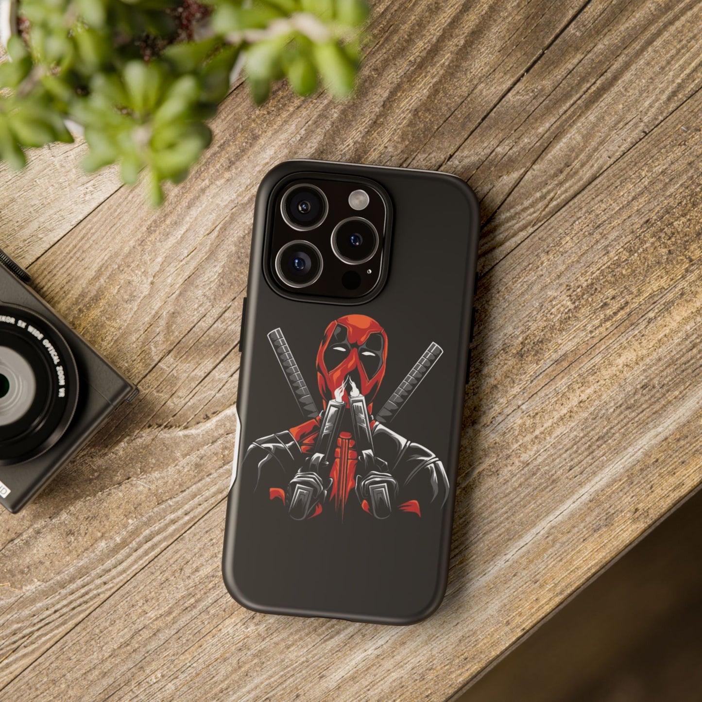 Deadpool Tough Phone Case, Durable Cover for Marvel Fans, Gift for Superhero Lovers, Unique Holiday Present, Geeky Accessories