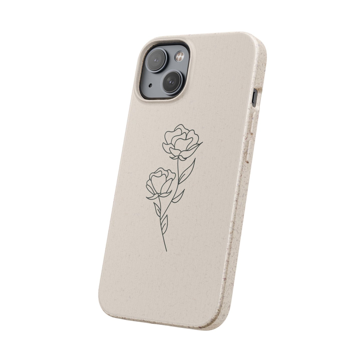 Eco-Friendly Phone Case with Floral Design, Biodegradable Mobile Cover, Sustainable Gift, Floral iPhone Case, Eco Chic Decor