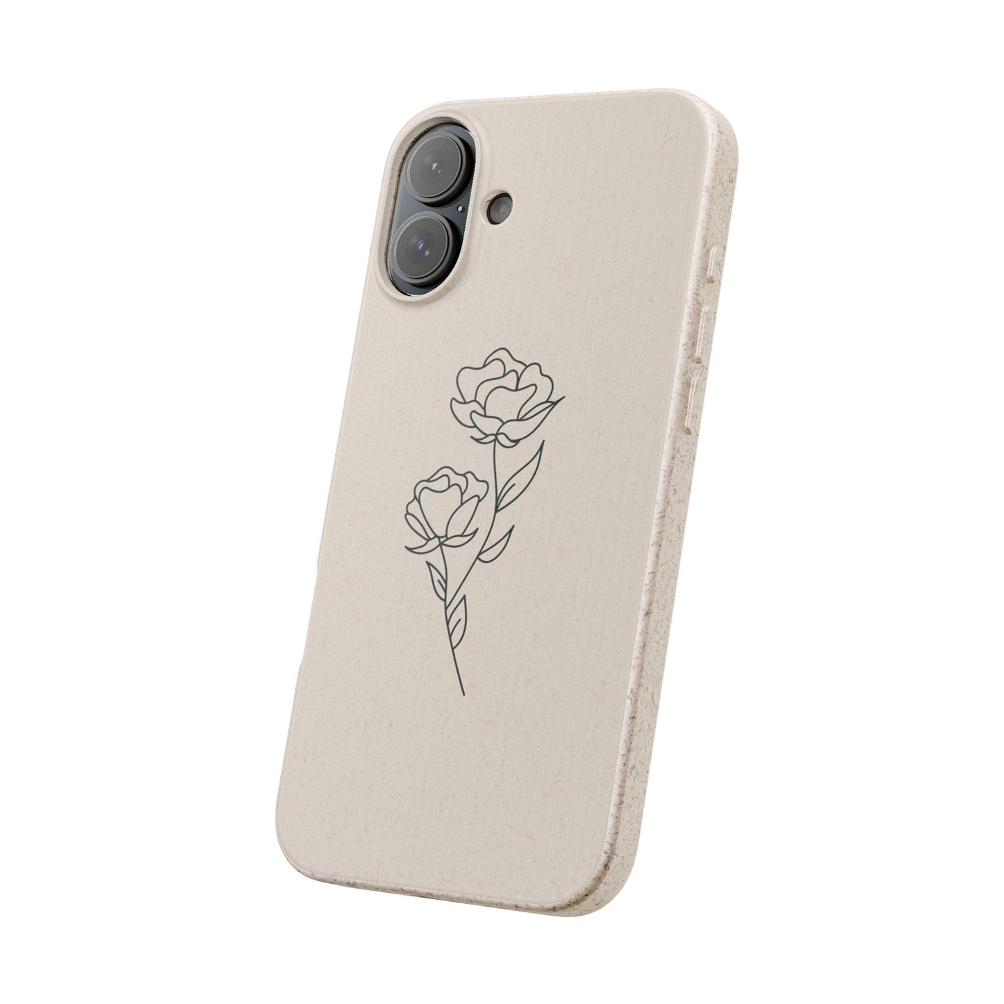 Eco-Friendly Phone Case with Floral Design, Biodegradable Mobile Cover, Sustainable Gift, Floral iPhone Case, Eco Chic Decor