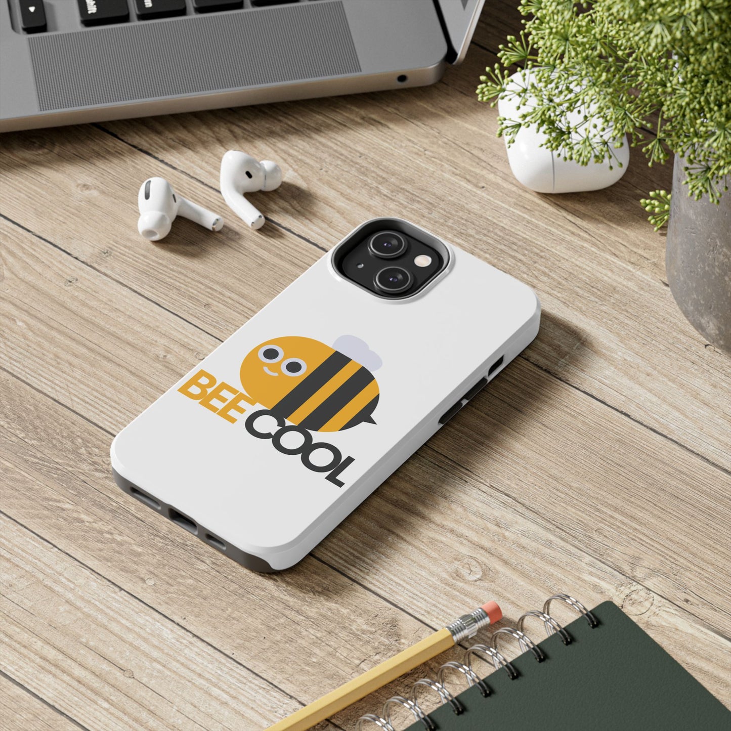 Bee Cool Tough Phone Case, Funny Phone Cover, Bee Lover Gift, Durable Phone Protector, Unique Bee Design