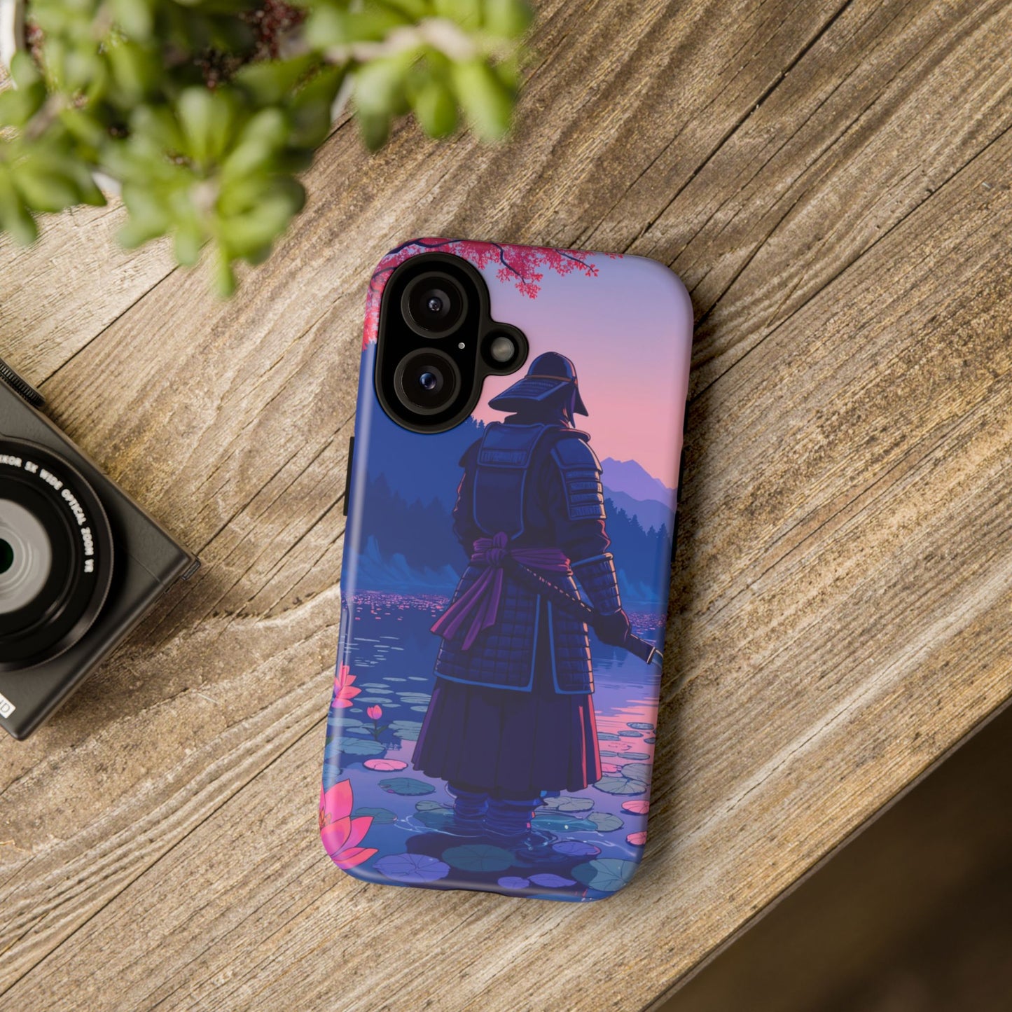 Samurai Phone Case, Tough Cases for Warriors, Stylish Mobile Cover, Unique Gifts for Him, Geeky Accessories, Japanese Art