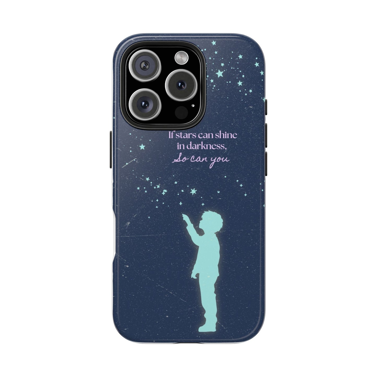 Starry Night Tough Phone Cases, Inspirational Phone Cover, Cute Kid Design, Galaxy Aesthetic, Gift for Dreamers, Motivational Decor