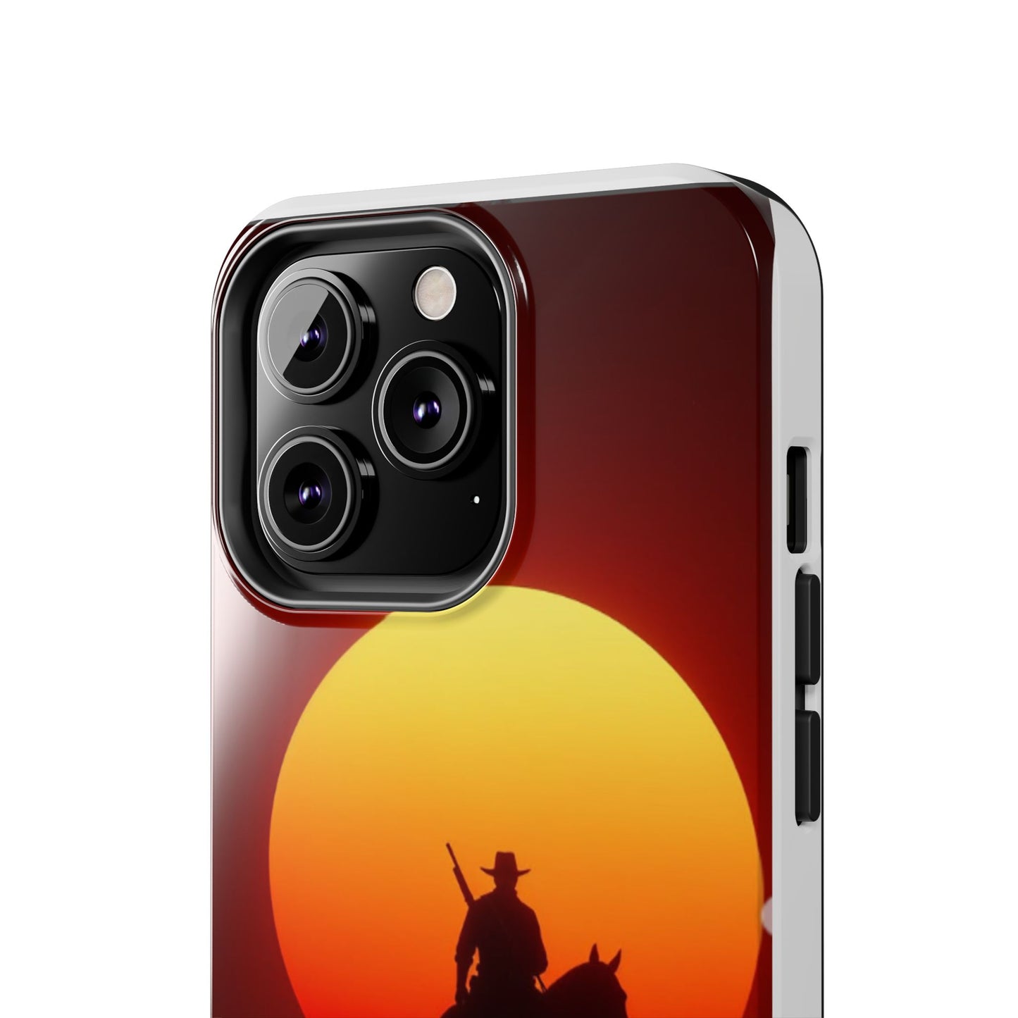 Sunset Cowboy Tough Phone Cases, Western Style Phone Cover, Unique Gift for Horse Lovers, Adventure Accessories, Durable Phone Protection