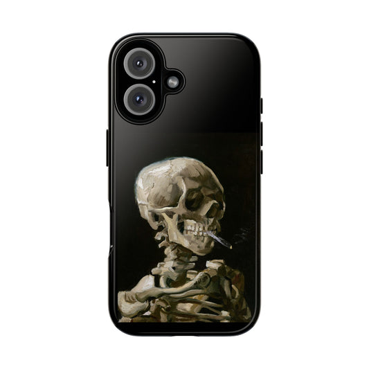 Tough Cases - Artistic Skull Phone Case, Unique Gift for Halloween, Retro Accessories, Trendy Mobile Covers, Spooky Style