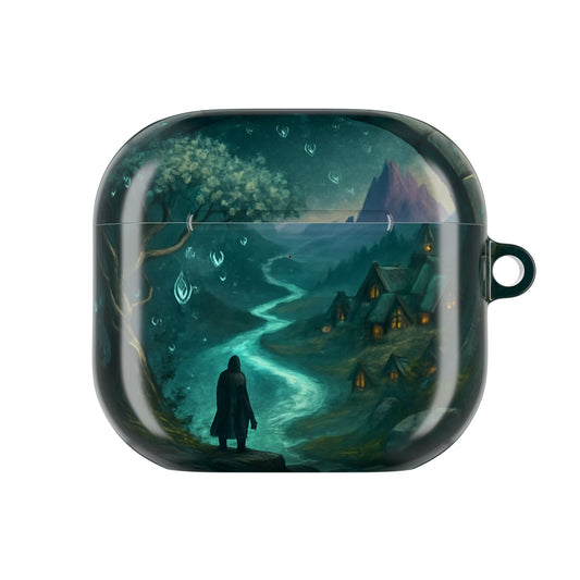 Mystical Landscape AirPod Case, Fantasy Accessory, Gift for Music Lovers, Unique Storage for AirPods, Protective AirPods Cover