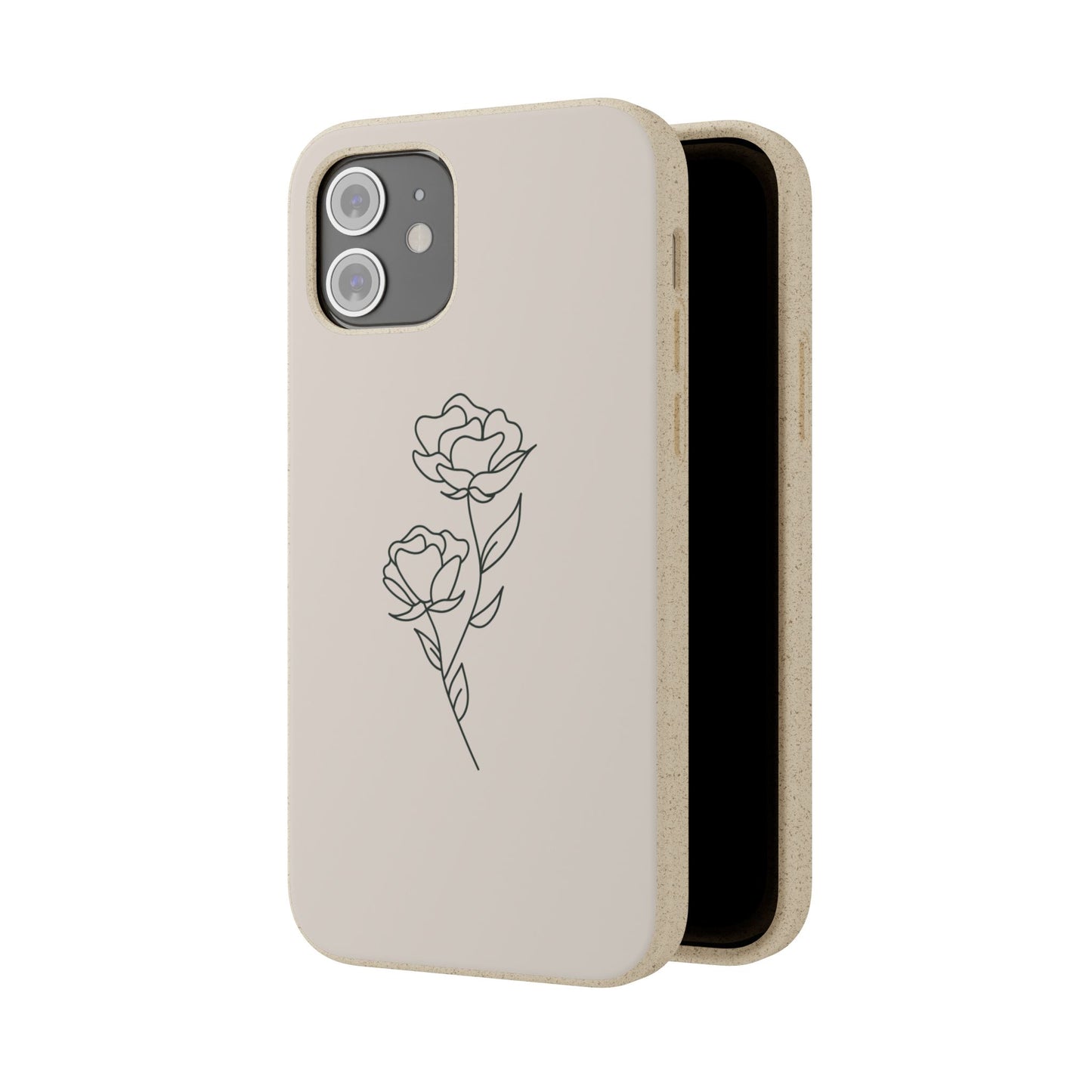 Eco-Friendly Phone Case with Floral Design, Biodegradable Mobile Cover, Sustainable Gift, Floral iPhone Case, Eco Chic Decor